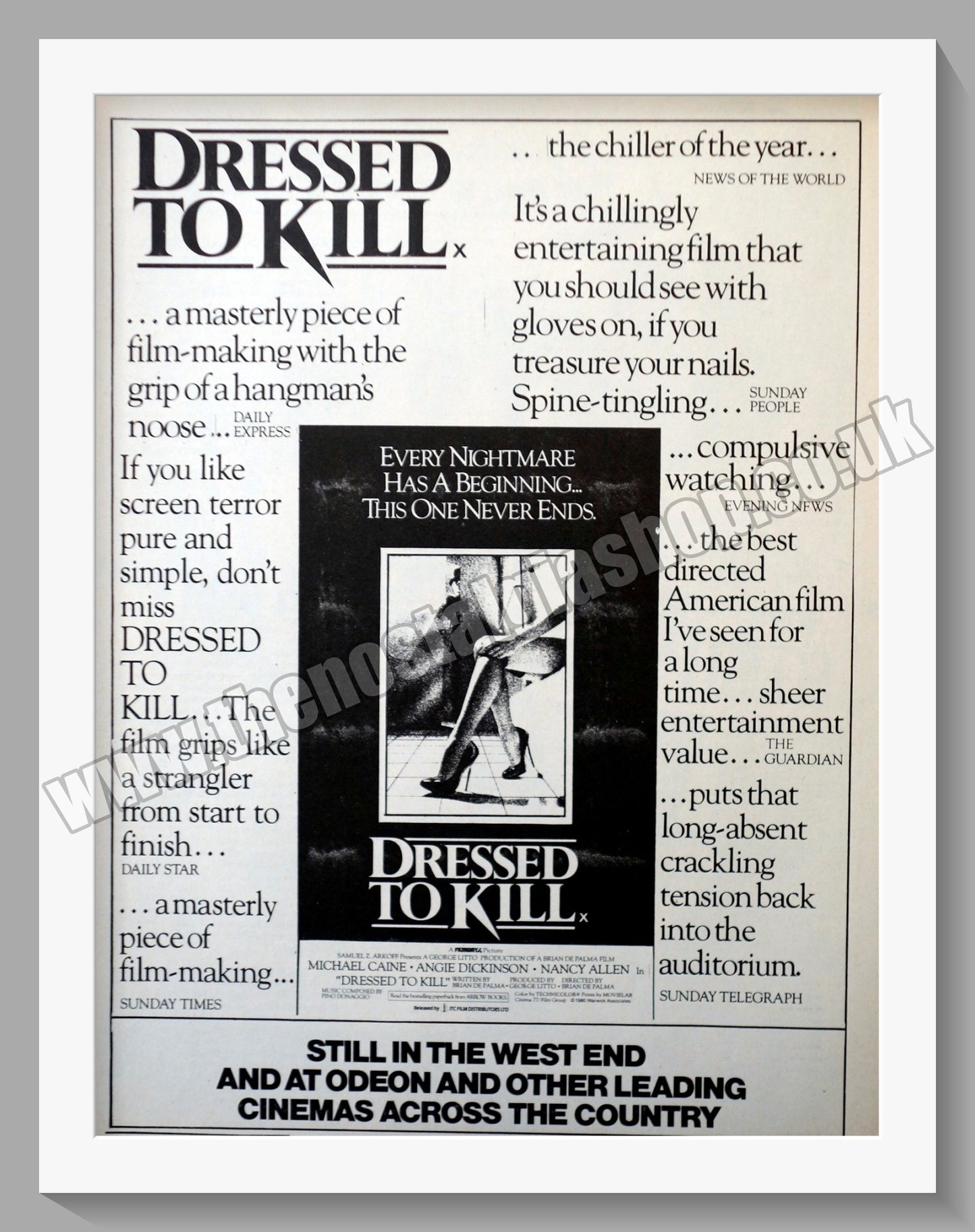 Dressed To Kill. 1980 Original Advert (ref AD58323)
