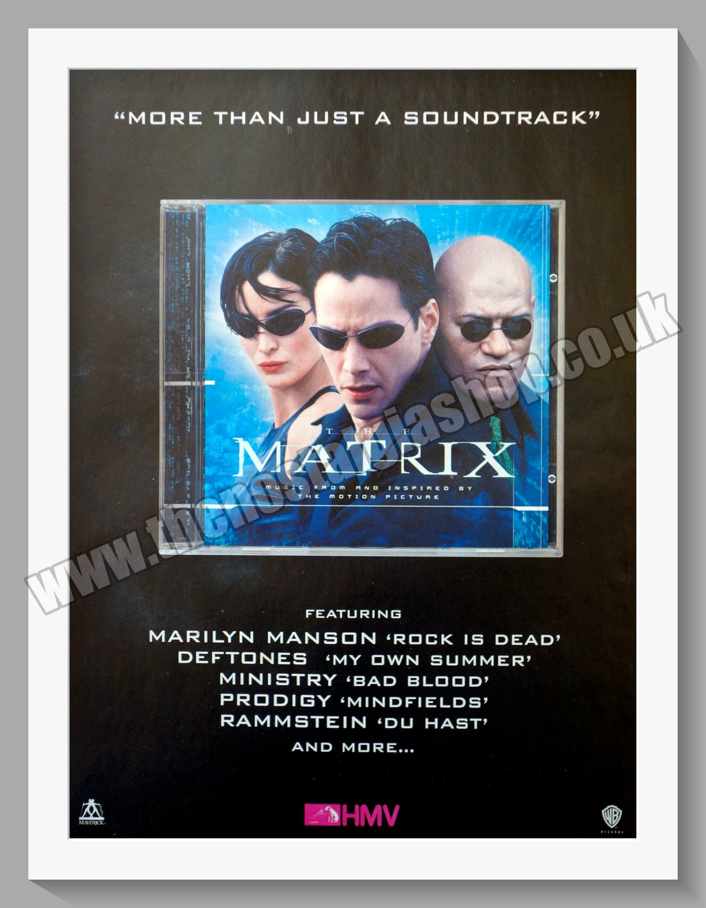 Matrix Marilyn Manson, Rammstein. 1999 Original Advert (ref AD58328)