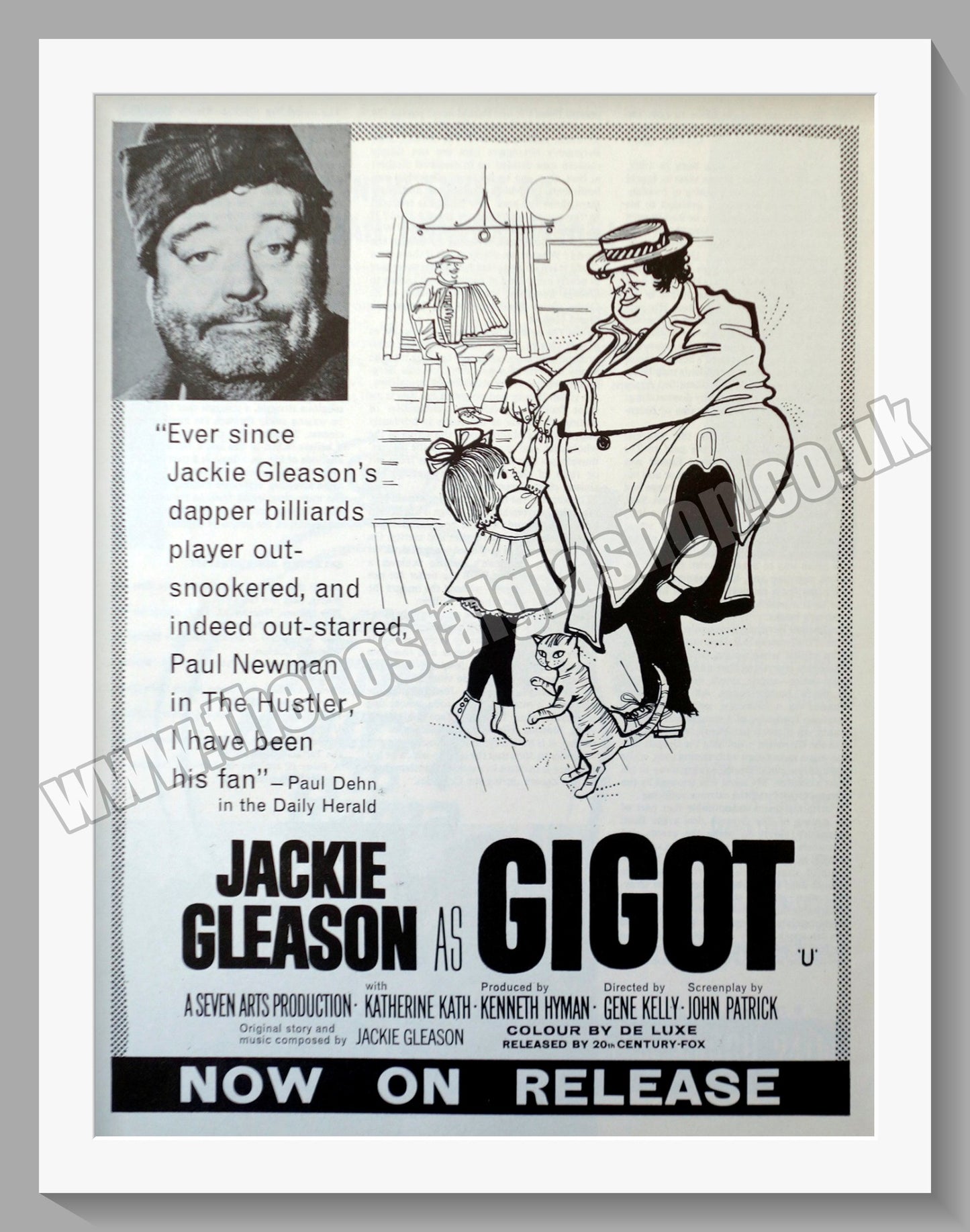 Gigot, Jackie Gleason. 1963 Original Advert (ref AD58529)