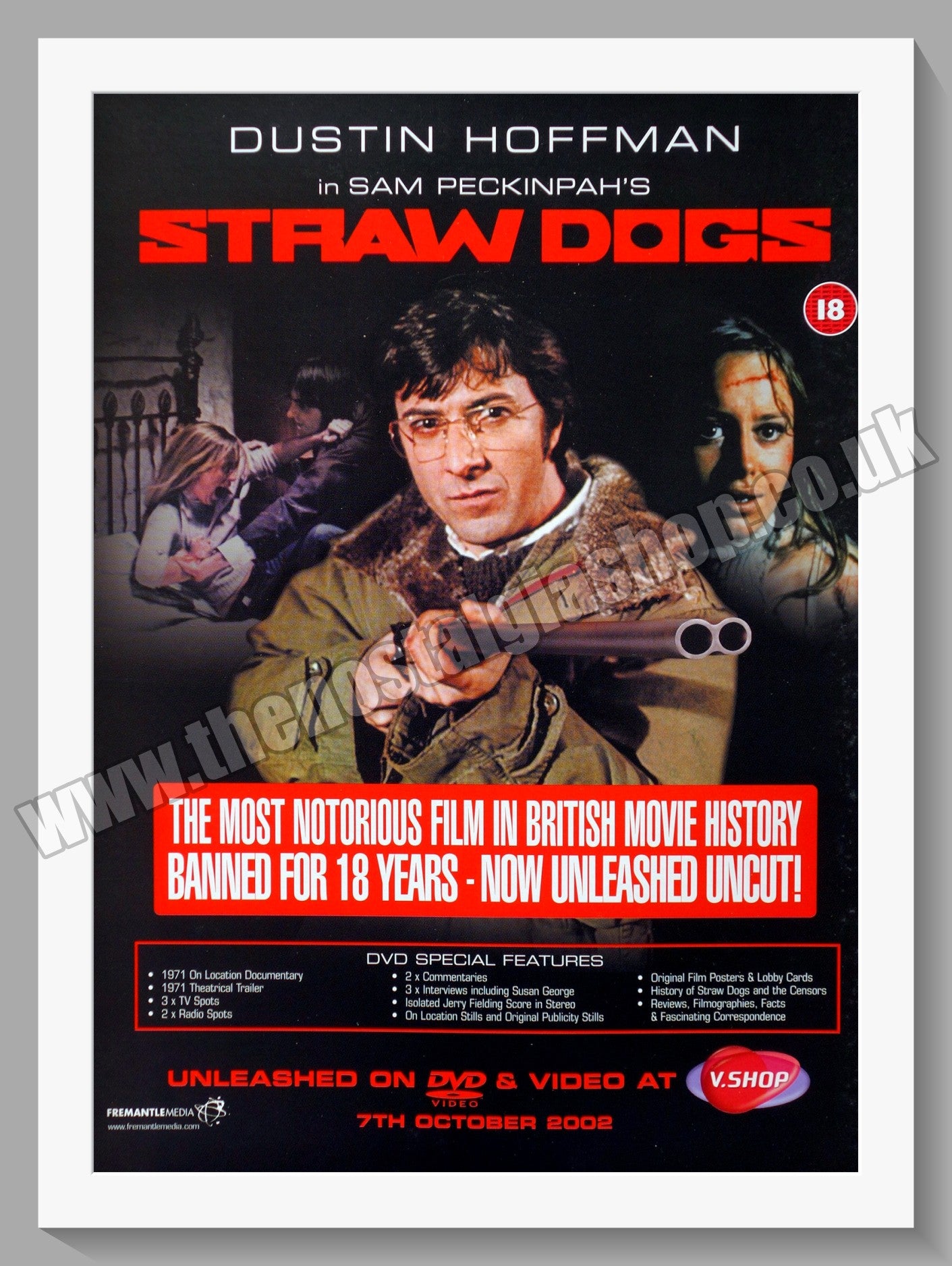 Straw Dogs. Dustin Hoffman, Susan George. 2002 Original Advert (ref AD58295)