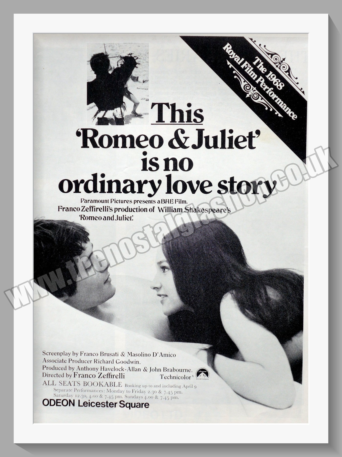 Romeo And Juliet. 1968 Original Advert (ref AD58647)