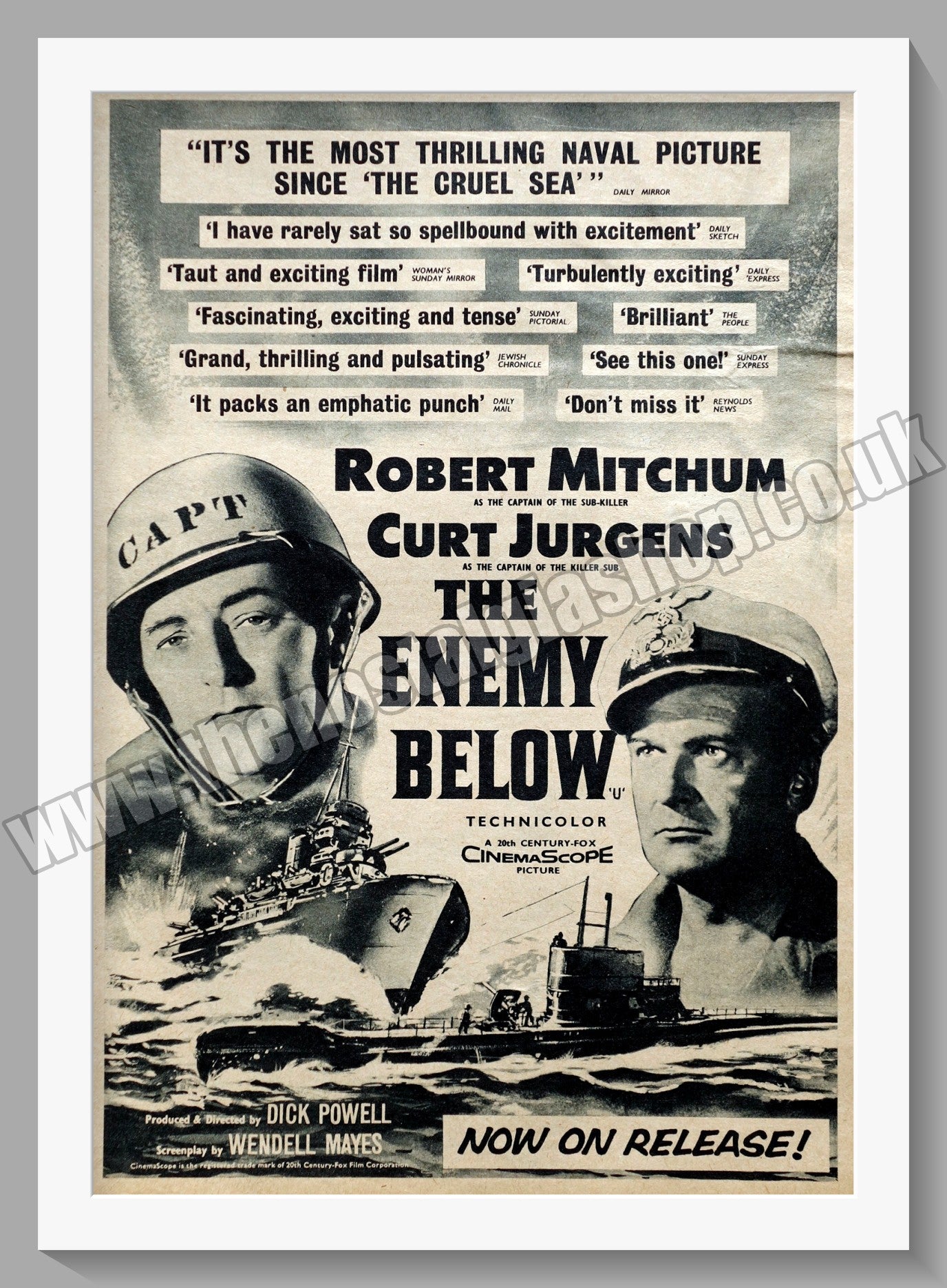 The Enemy Below. 1958 Original Advert (ref AD58699)