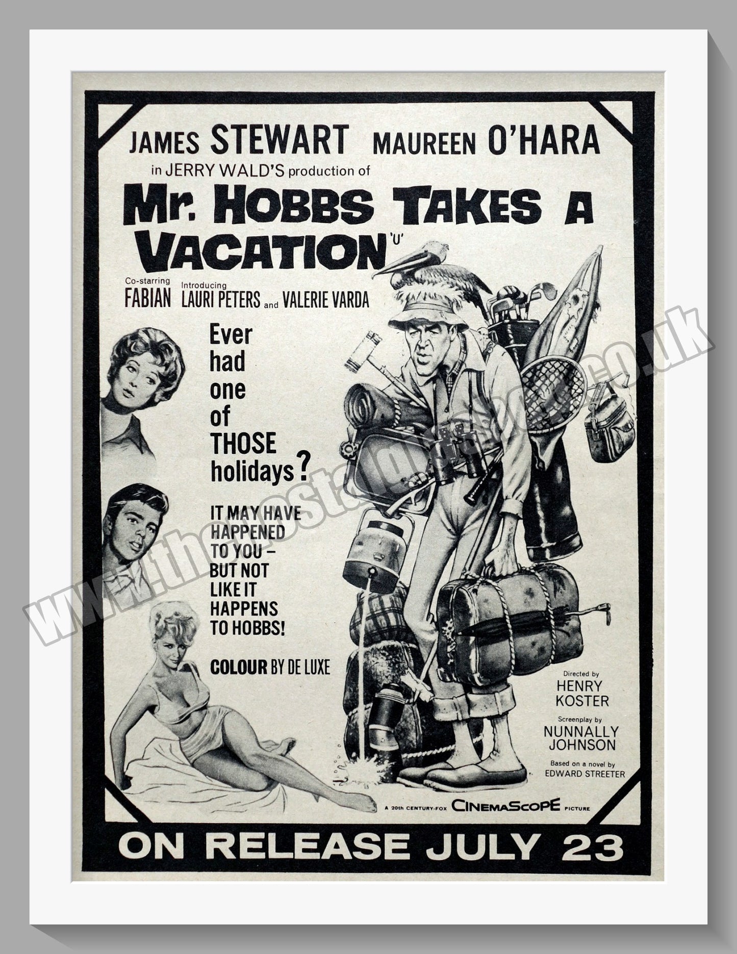 Mr Hobbs Takes A Vacation. 1962 Original Advert (ref AD58717)