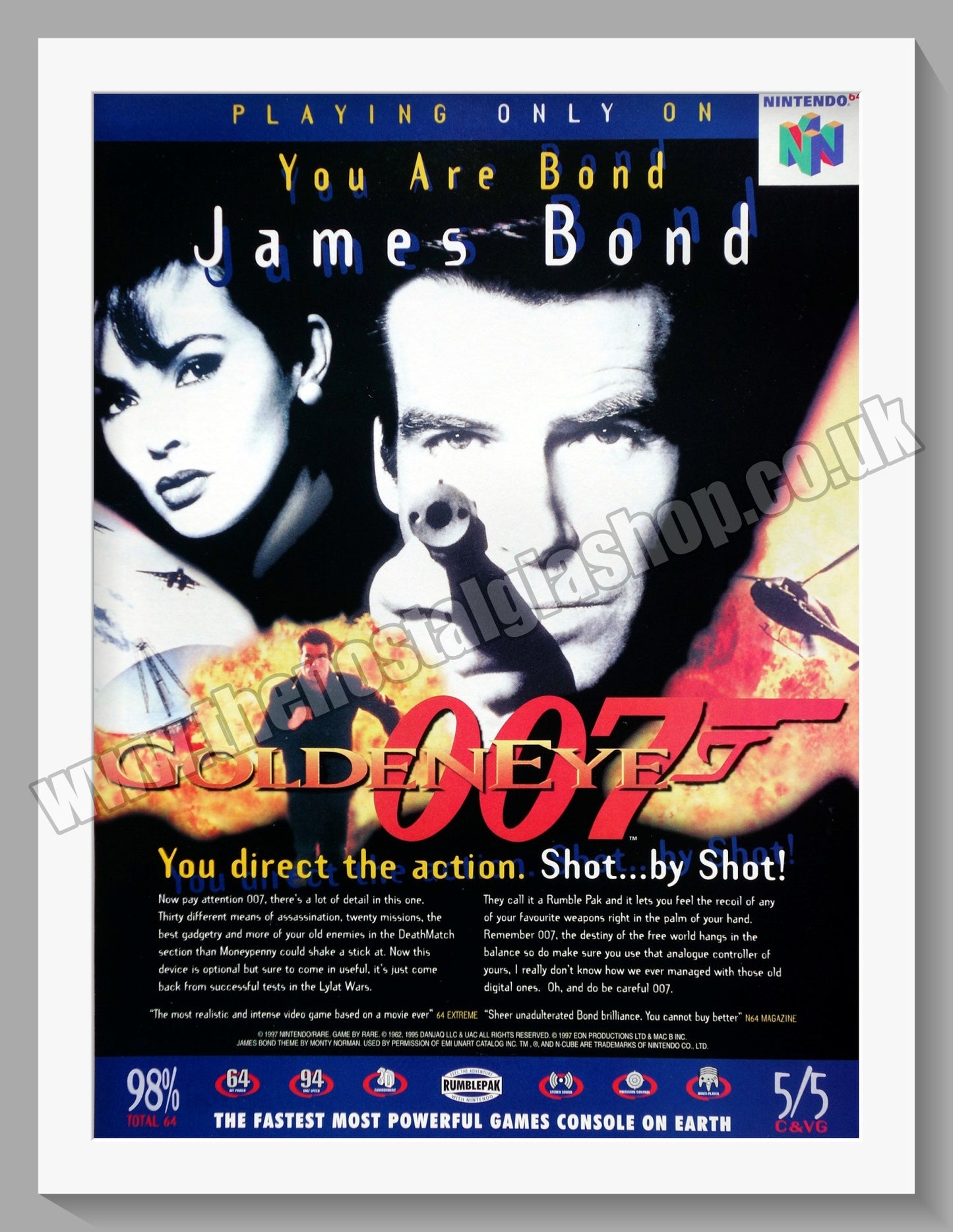 Golden Eye 007 Nintendo. 1997 Original Advert (ref AD58868)