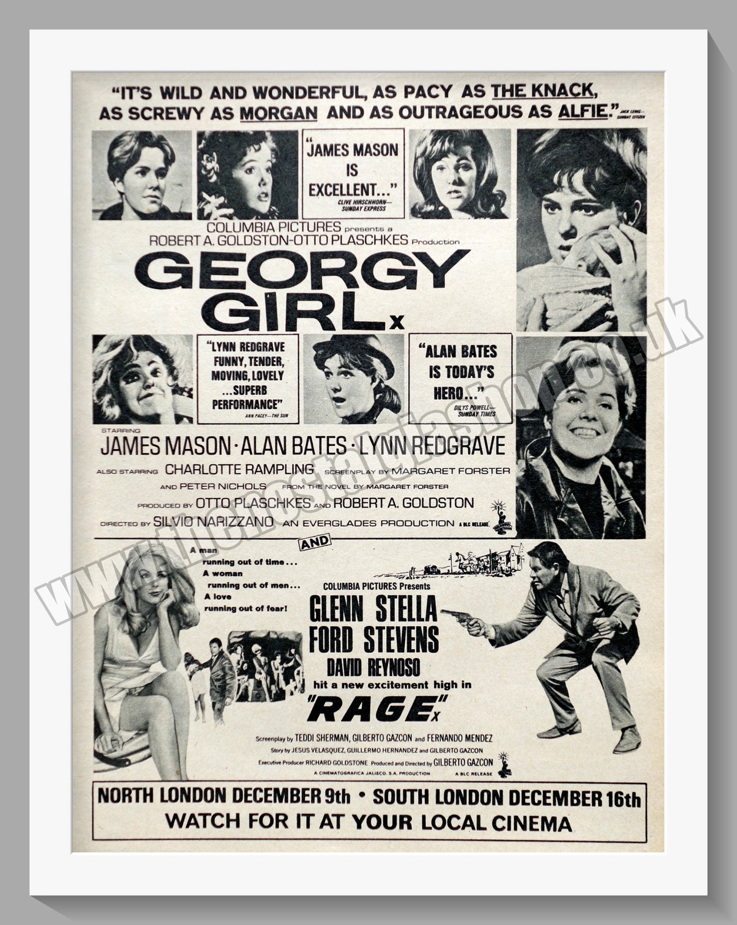 Georgy Girl & Rage. 1967 Original Advert (ref AD58871)