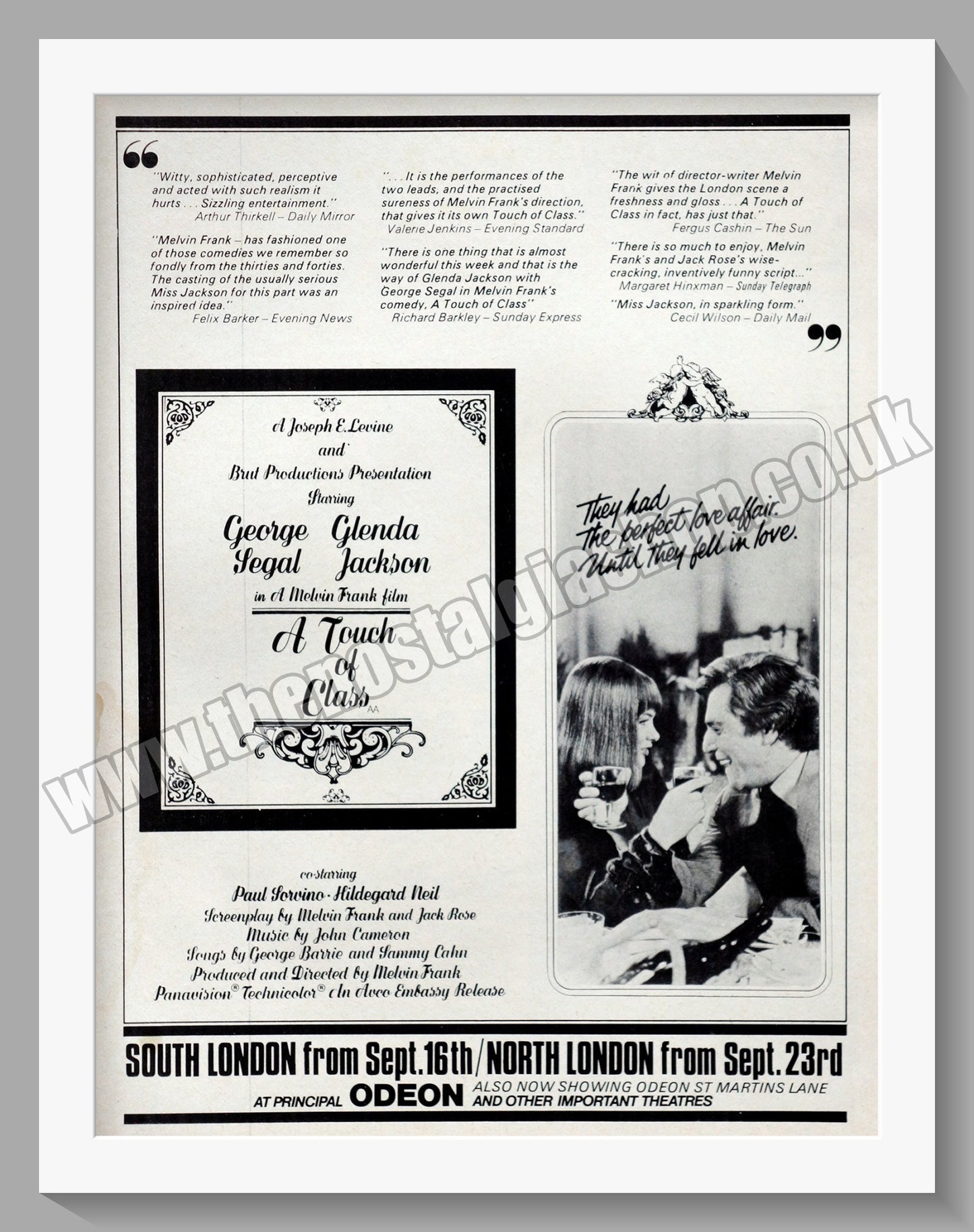 A Touch Of Class. 1973 Original Advert (ref AD58874)