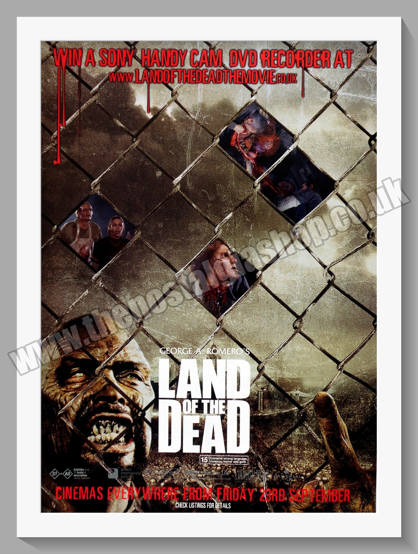 Land Of The Dead. 2005 Set Of 2 Original Adverts (ref AD58886)