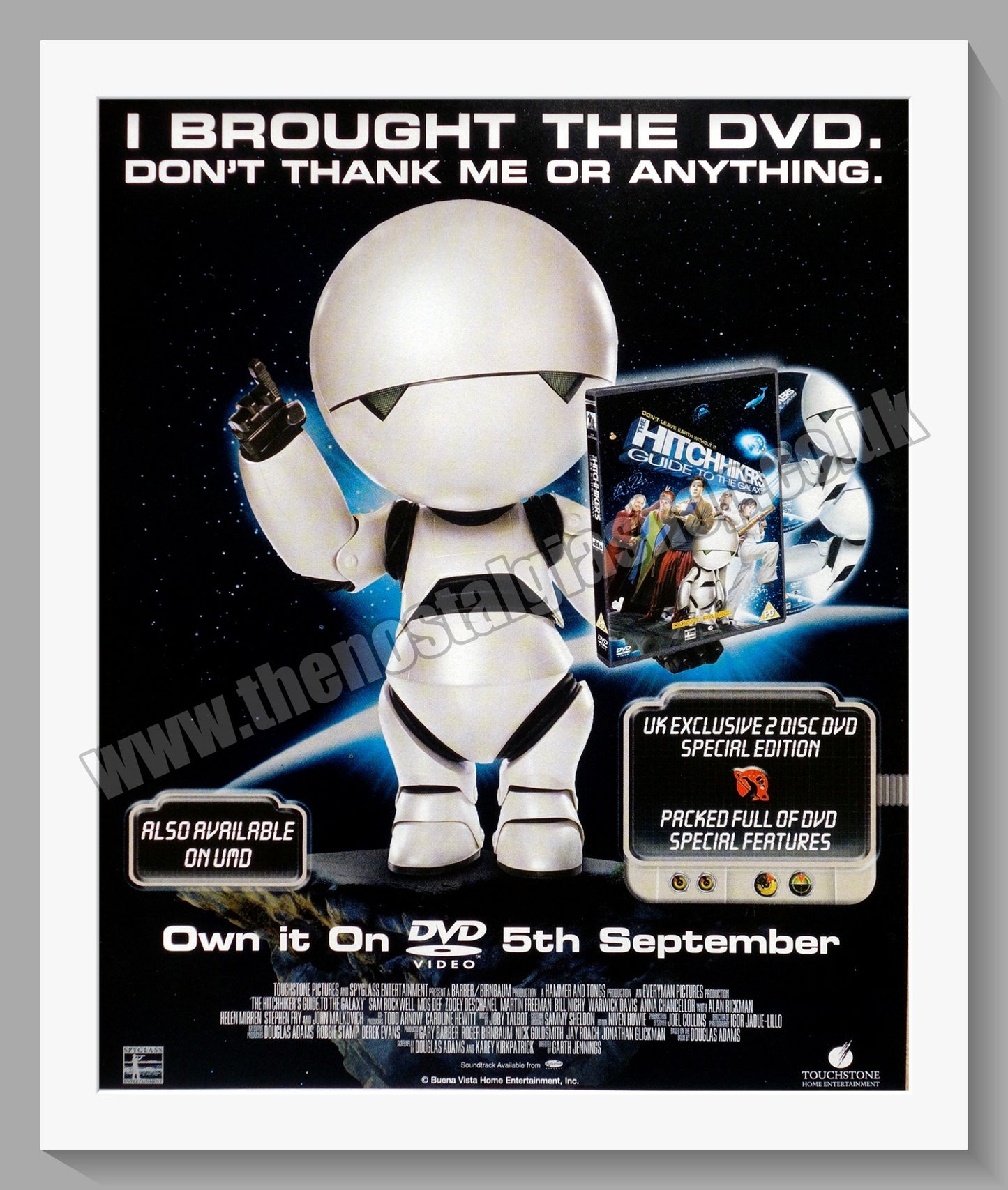 Hitch Hikers Guide To The Galaxy DVD. 2005 Original Advert (ref AD58888)