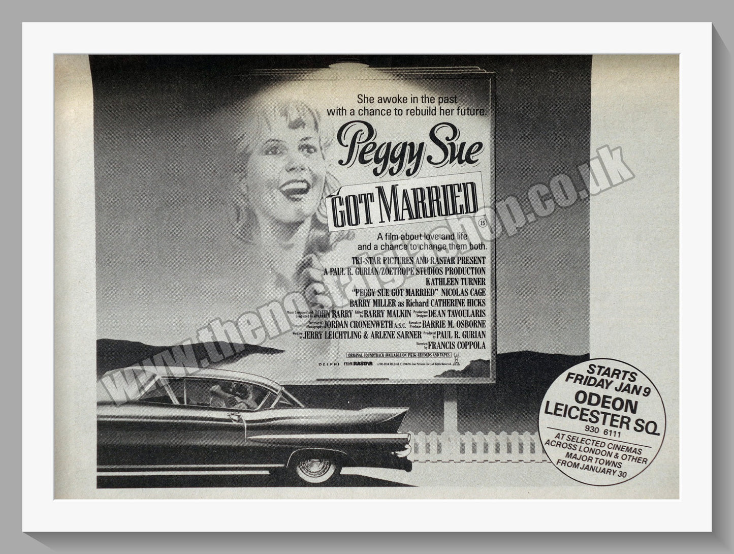 Peggy Sue Got Married. 1987 Original Advert (ref AD58973)