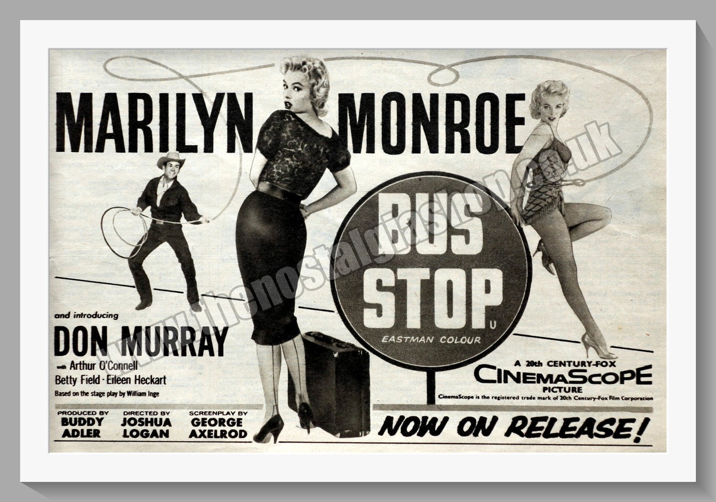 Bus Stop. Marilyn Monroe. 1956 Original Advert (ref AD58374)