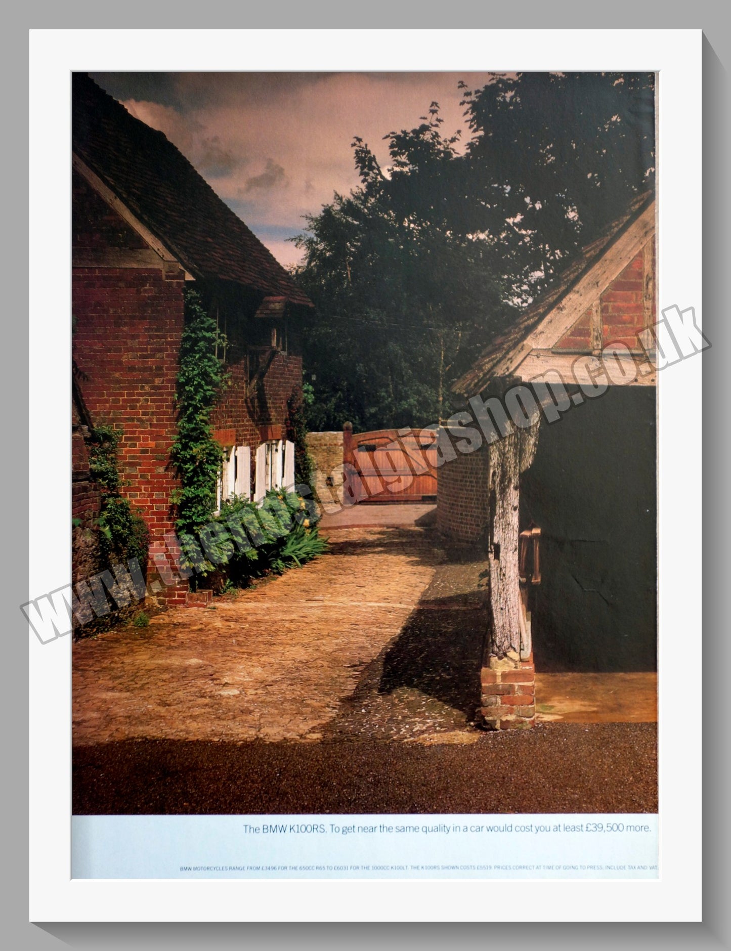 BMW K100RS Motorcycle. 1987 Original Double Advert (ref AD58391)