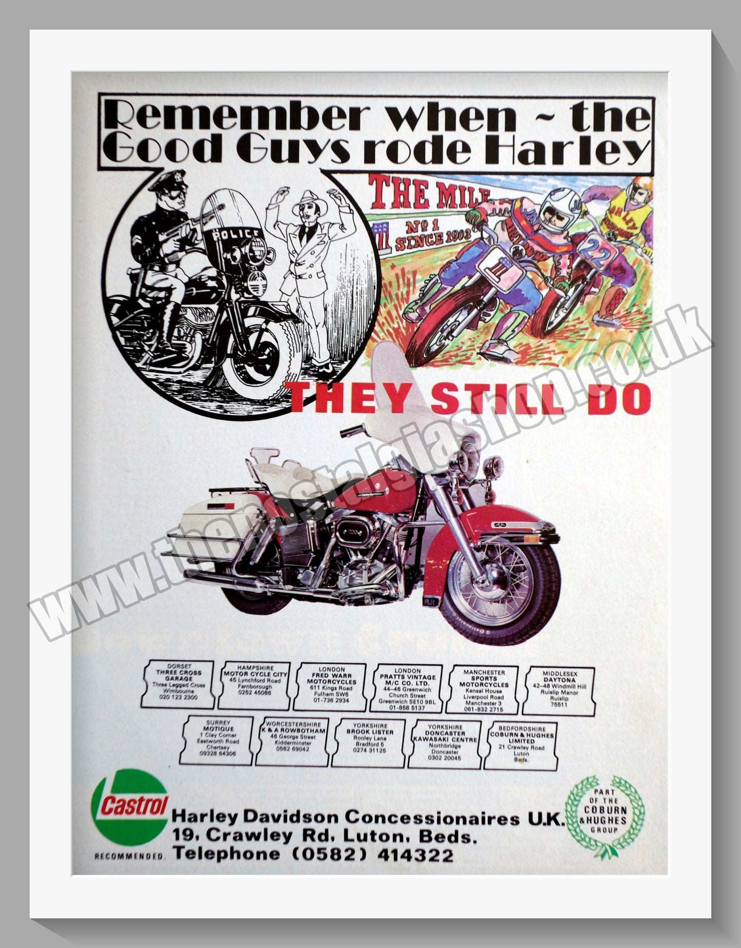 Harley Davidson Motorcycles. Original Advert 1978 (ref AD58419)