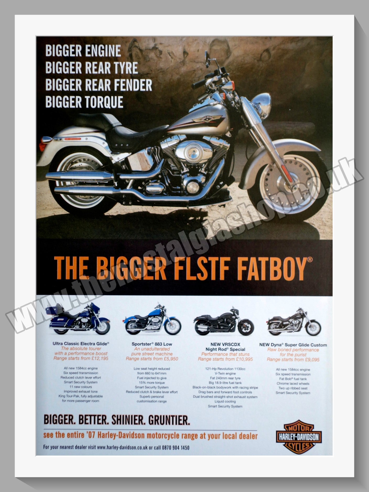 Harley Davidson Motorcycles. Original Advert 2007 (ref AD58349)