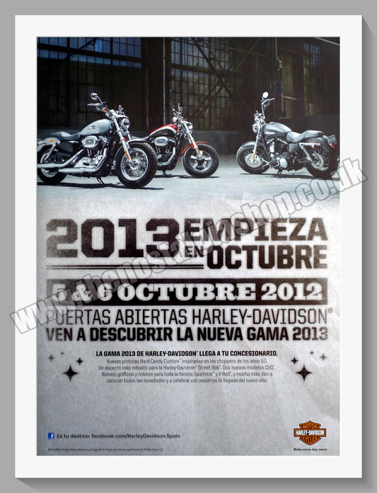 Harley Davidson Motorcycles. Original Advert 2012 (ref AD58434)