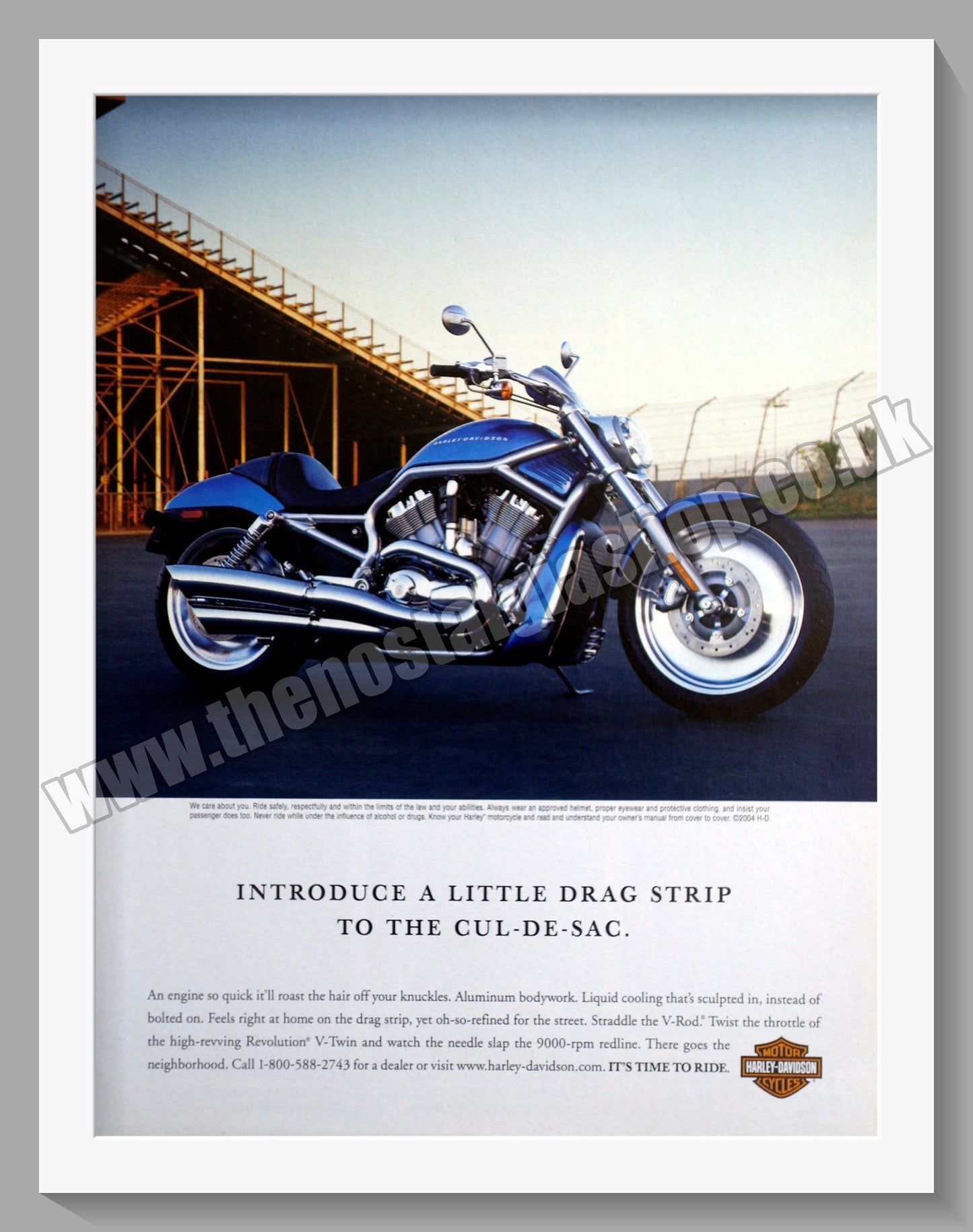 Harley Davidson V-Rod Motorcycles. Original Advert 2005 (ref AD58440)