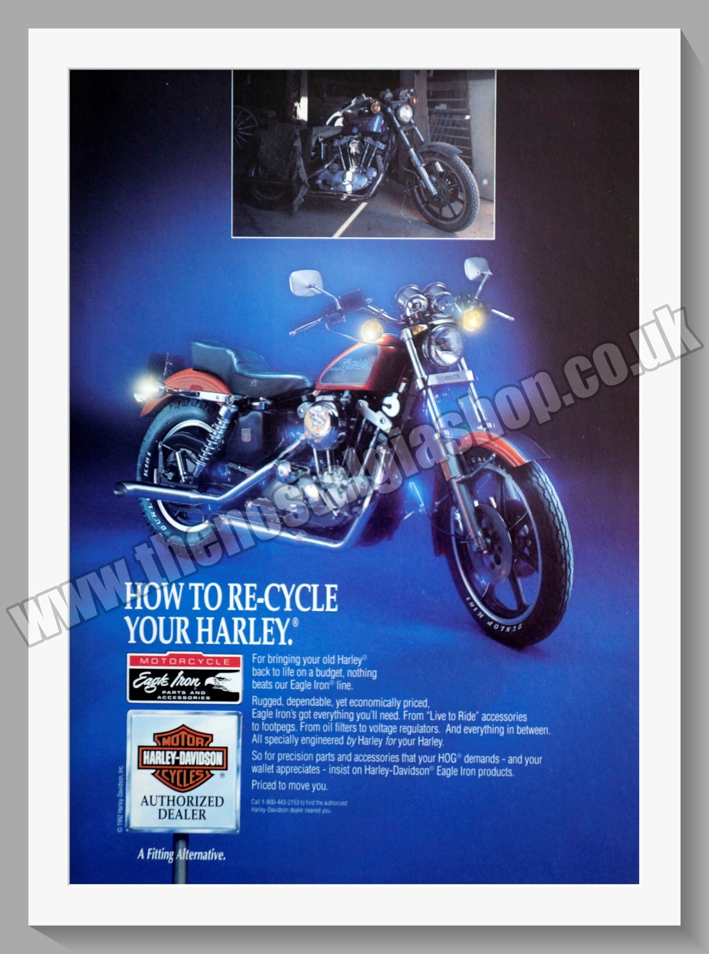 Harley Davidson Motorcycles. Original Advert 1992 (ref AD58441)