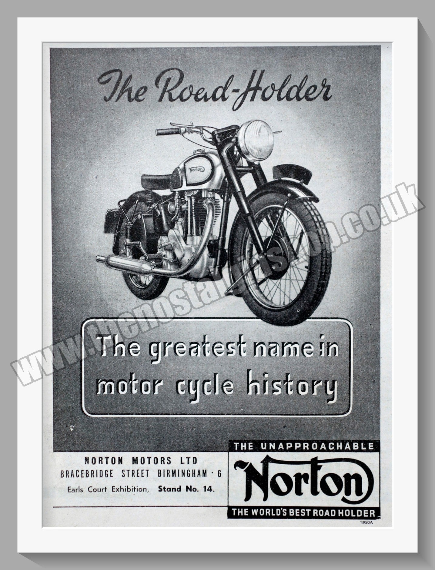 Norton Motorcycles. Original Advert 1948 (ref AD58471)