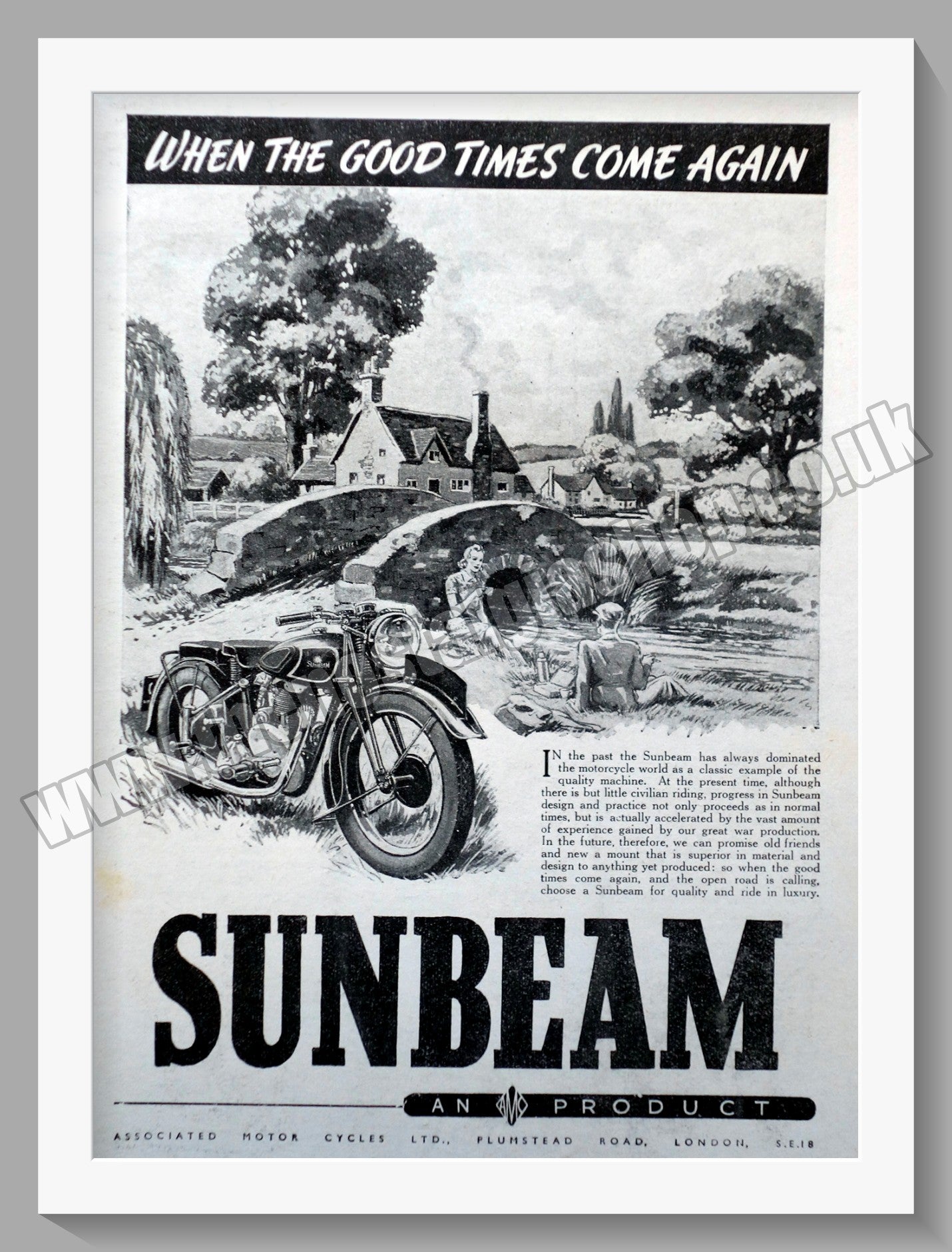 Sunbeam Motorcycles. 1940 Original Advert. (ref AD58573)