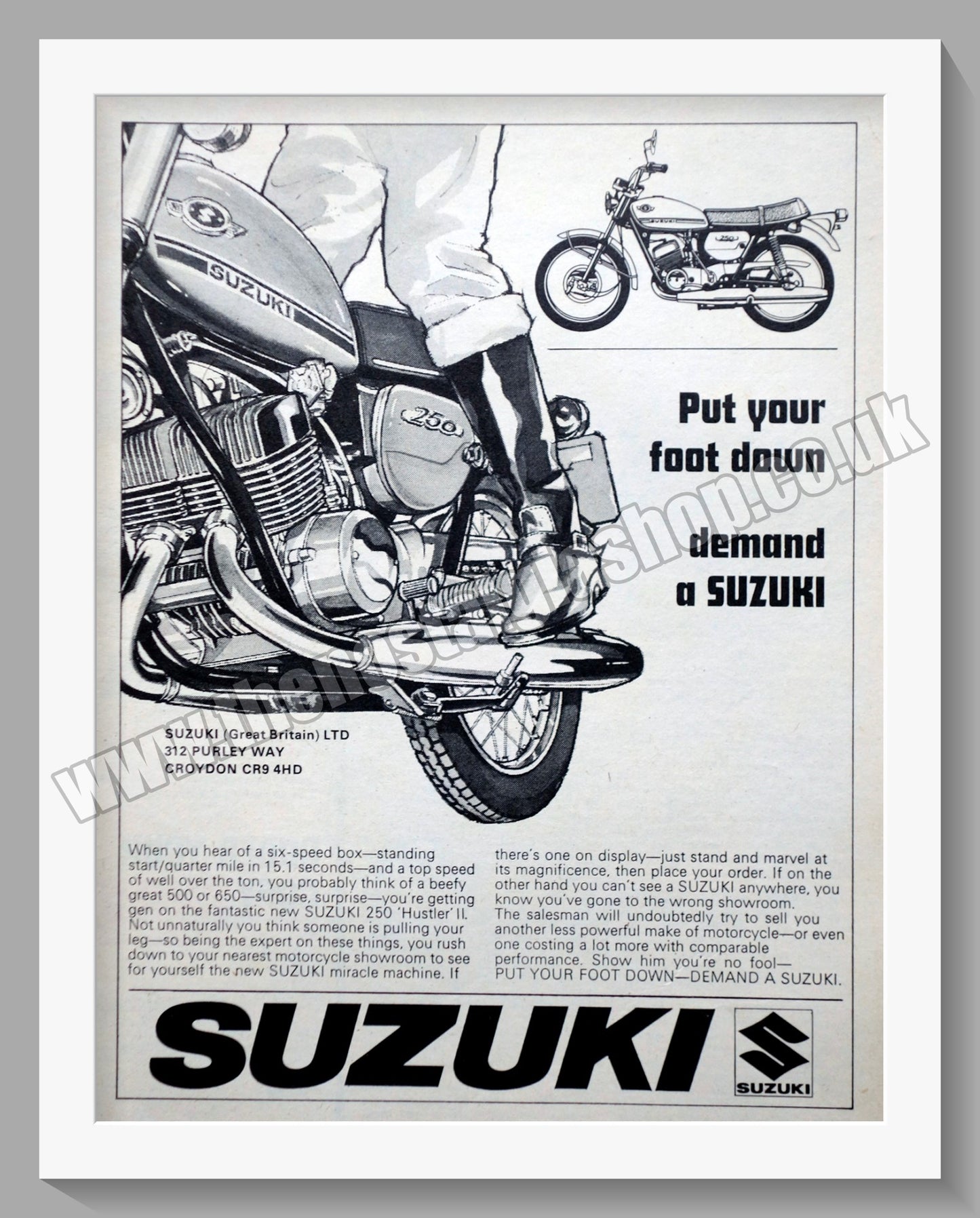 Suzuki Motorcycles. Original advert 1970 (ref AD58763)