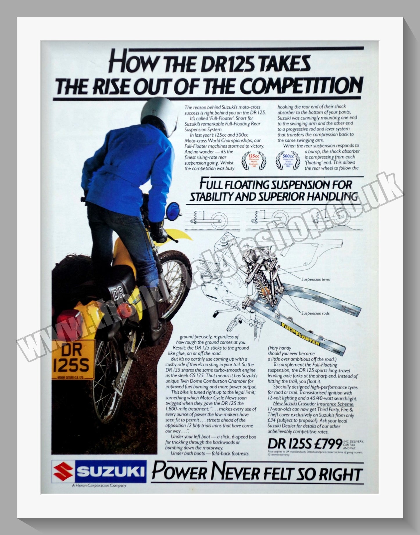 Suzuki DR125. Original advert 1983 (ref AD58789)