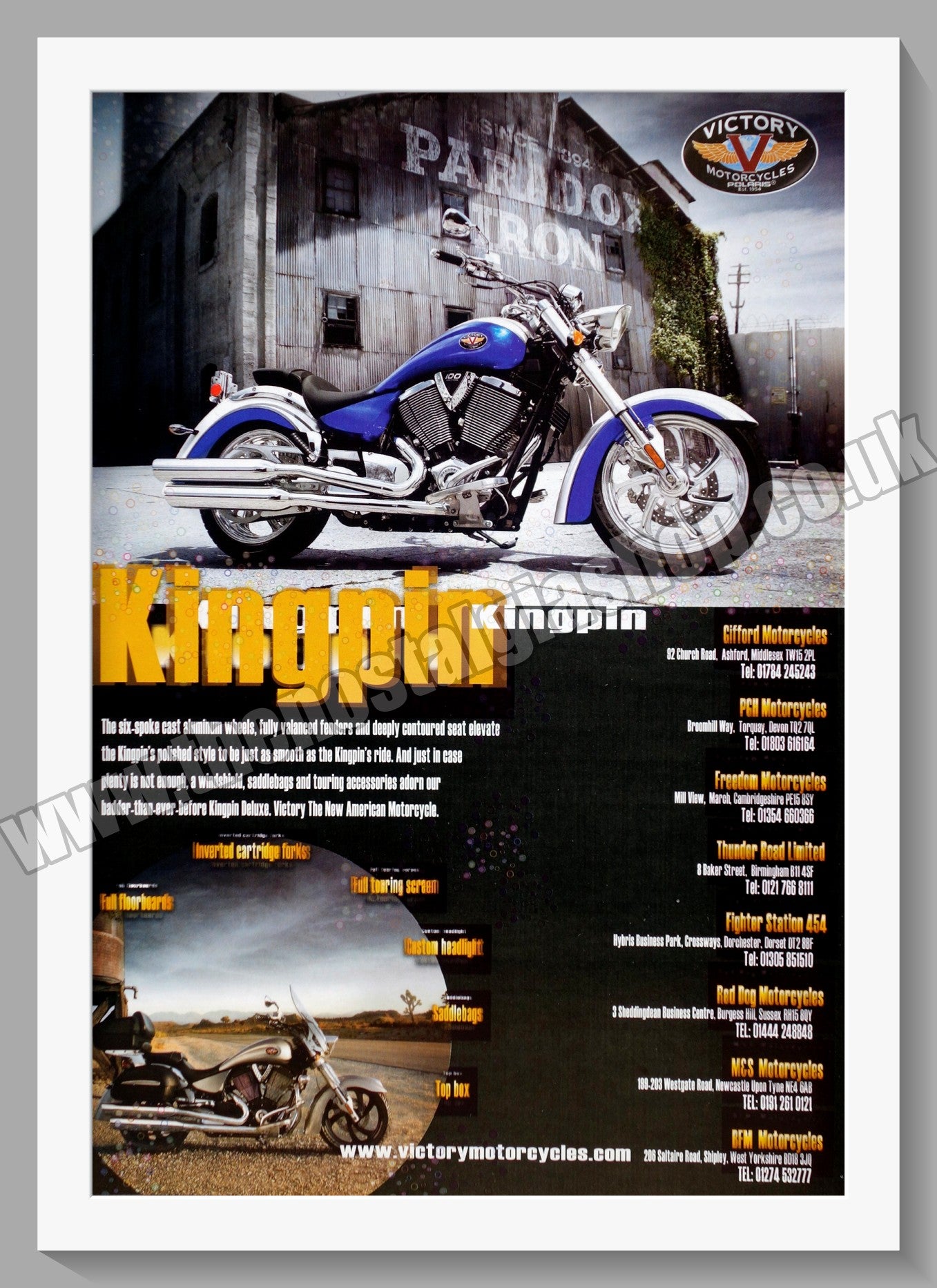 Victory Motorcycles Kingpin. Original Advert 2007 (ref AD58961)