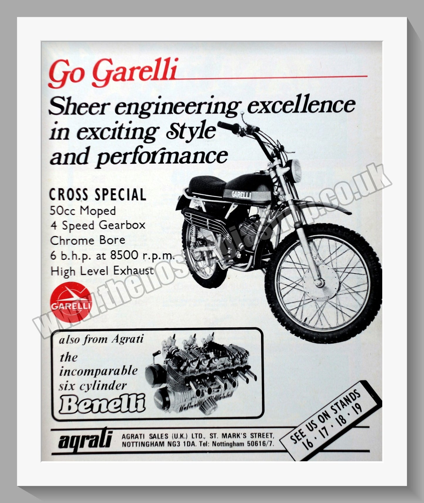 Garelli Cross Special Motorcycle. 1977 Original advert (ref AD60072)