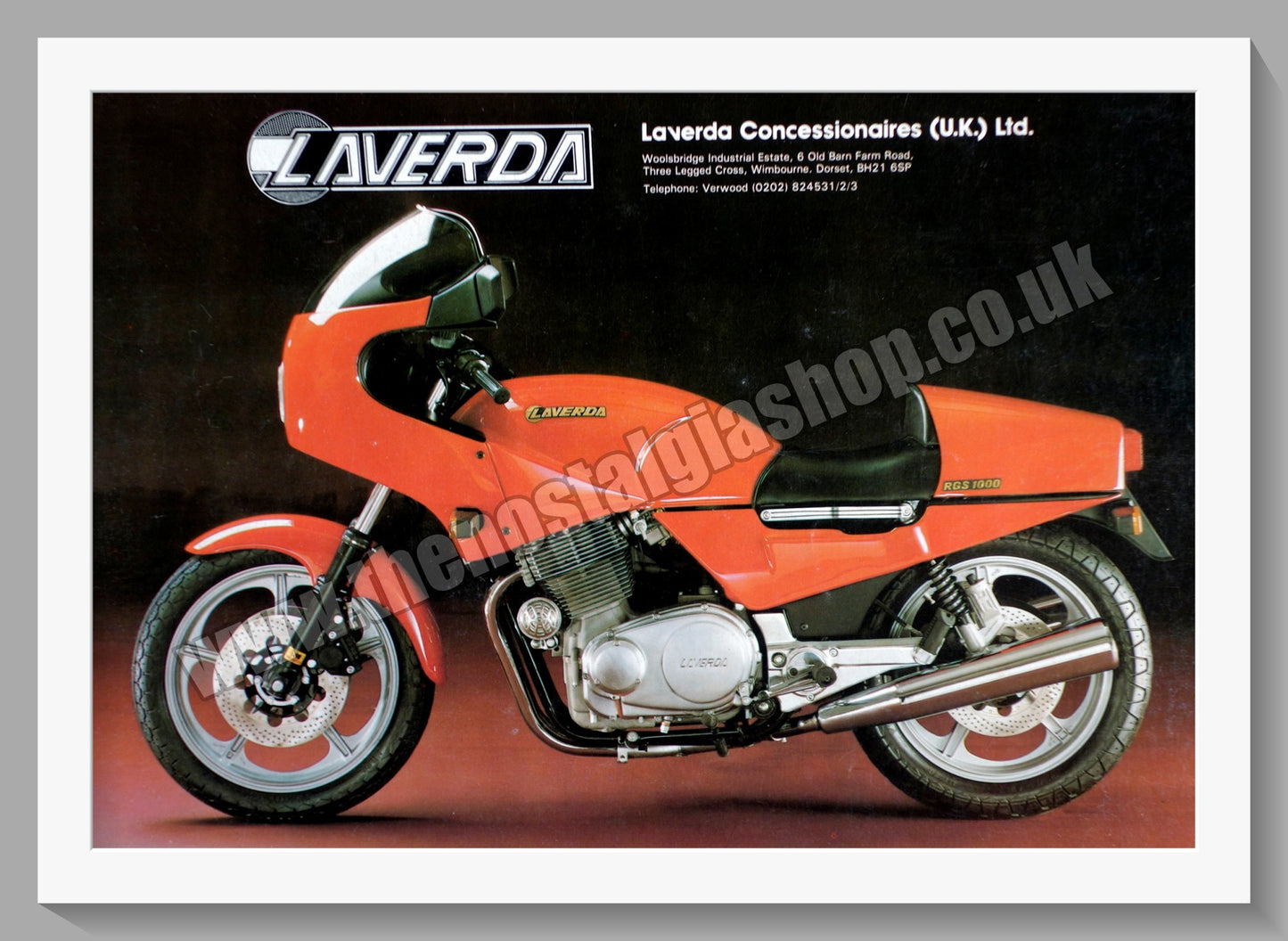 Laverda RGS 1000 Motorcycle. Original advert 1983 (ref AD60088)