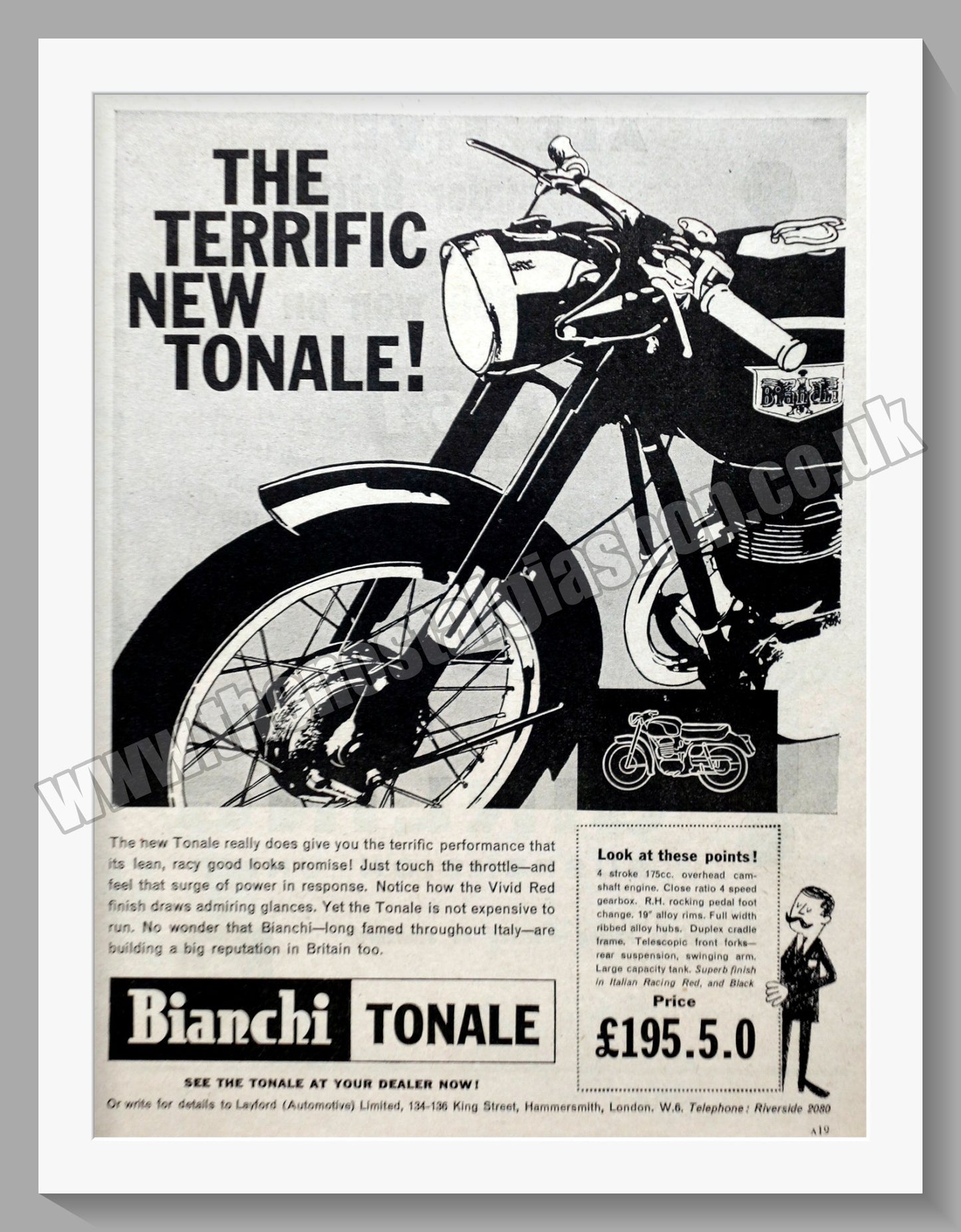 Bianchi Tonale Motorcycles. Original Advert 1960 (ref AD60108)
