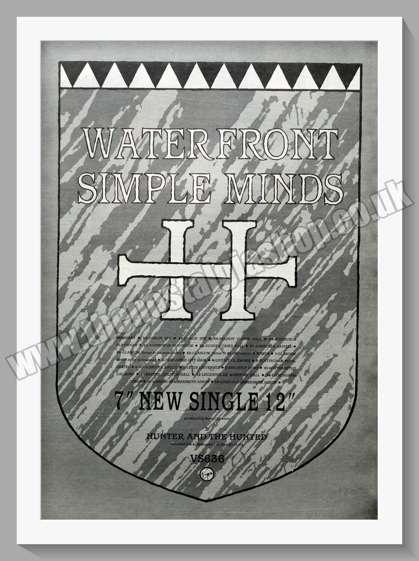 Simple Minds Water Front. Original Advert 1983 (ref AD14768)