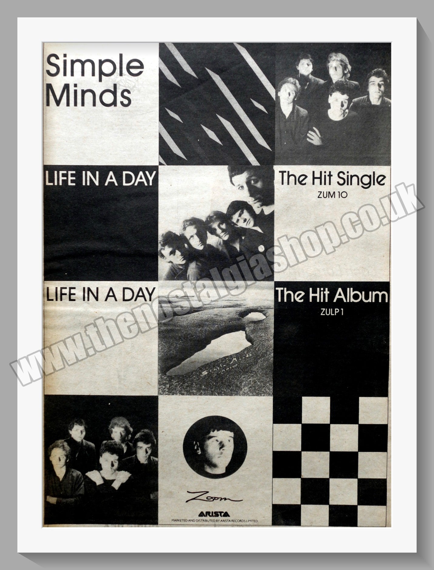 Simple Minds Life In A Day. Original Advert 1979 (ref AD14770)