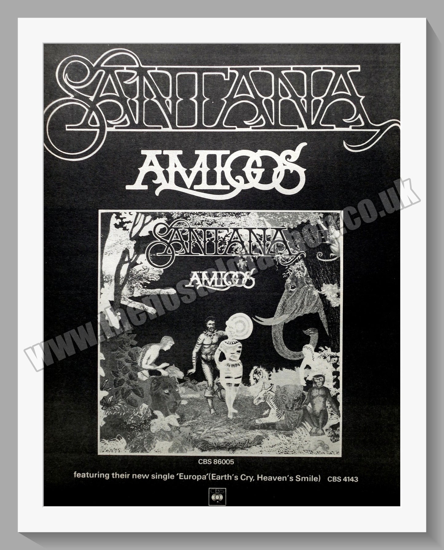 Santana Amigos. Original Advert 1976 (ref AD14774)