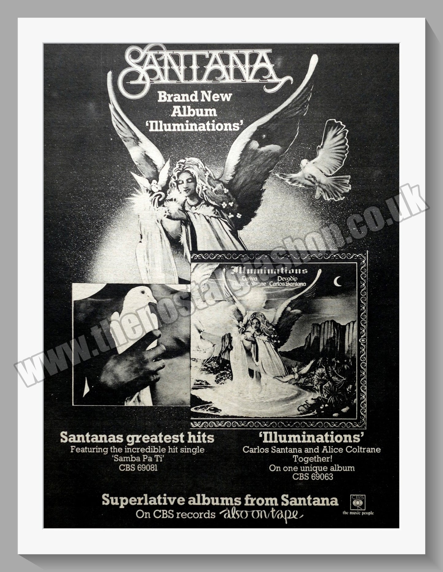 Santana Illuminations. Original Advert 1974 (ref AD14776)