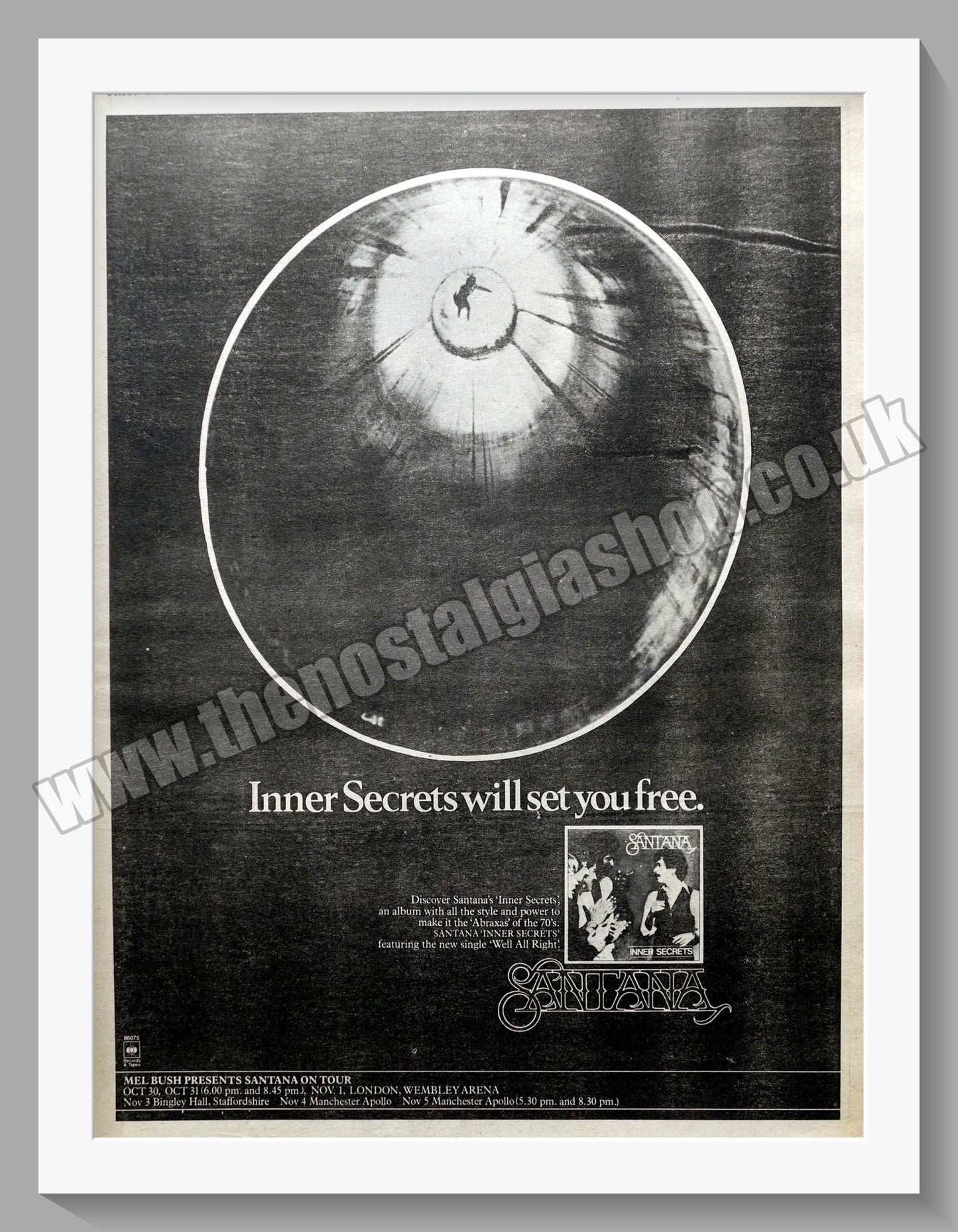 Santana Inner Secrets. Original Advert 1978 (ref AD14777)