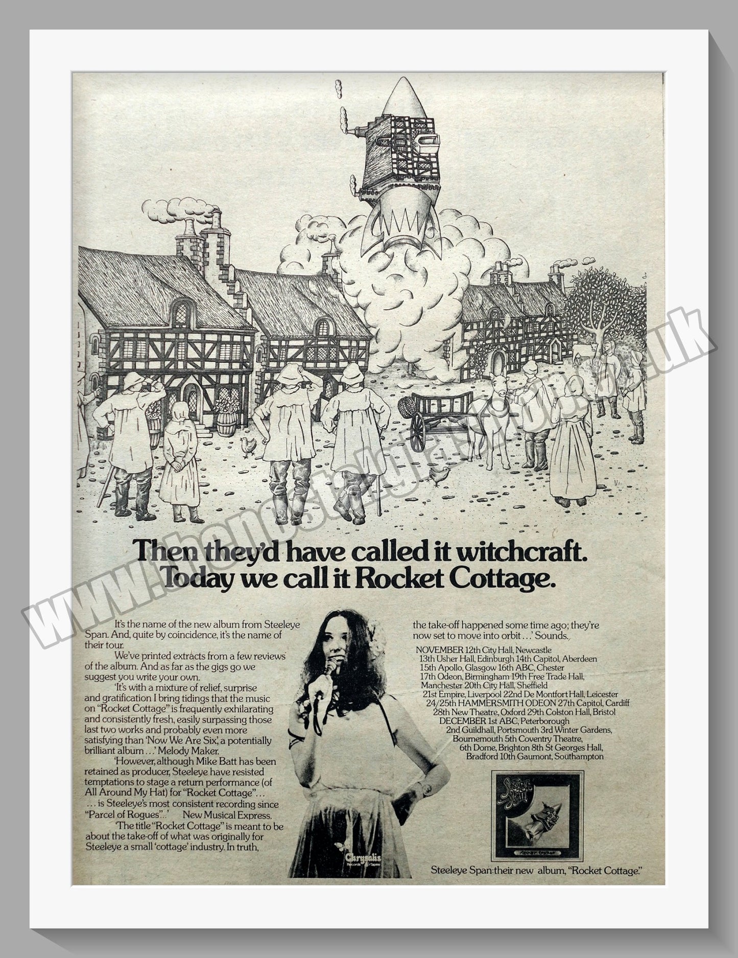 Steeleye Span Rocket Cottage. Original Advert 1976 (ref AD14792)