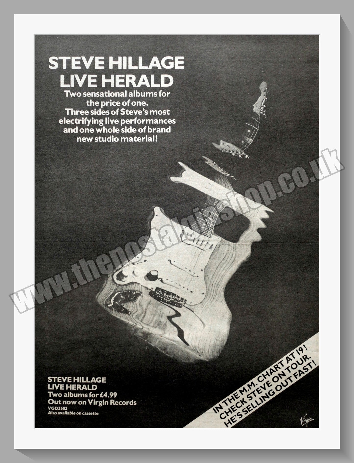 Steve Hillage Live Herald. Original Advert 1979 (ref AD14796)