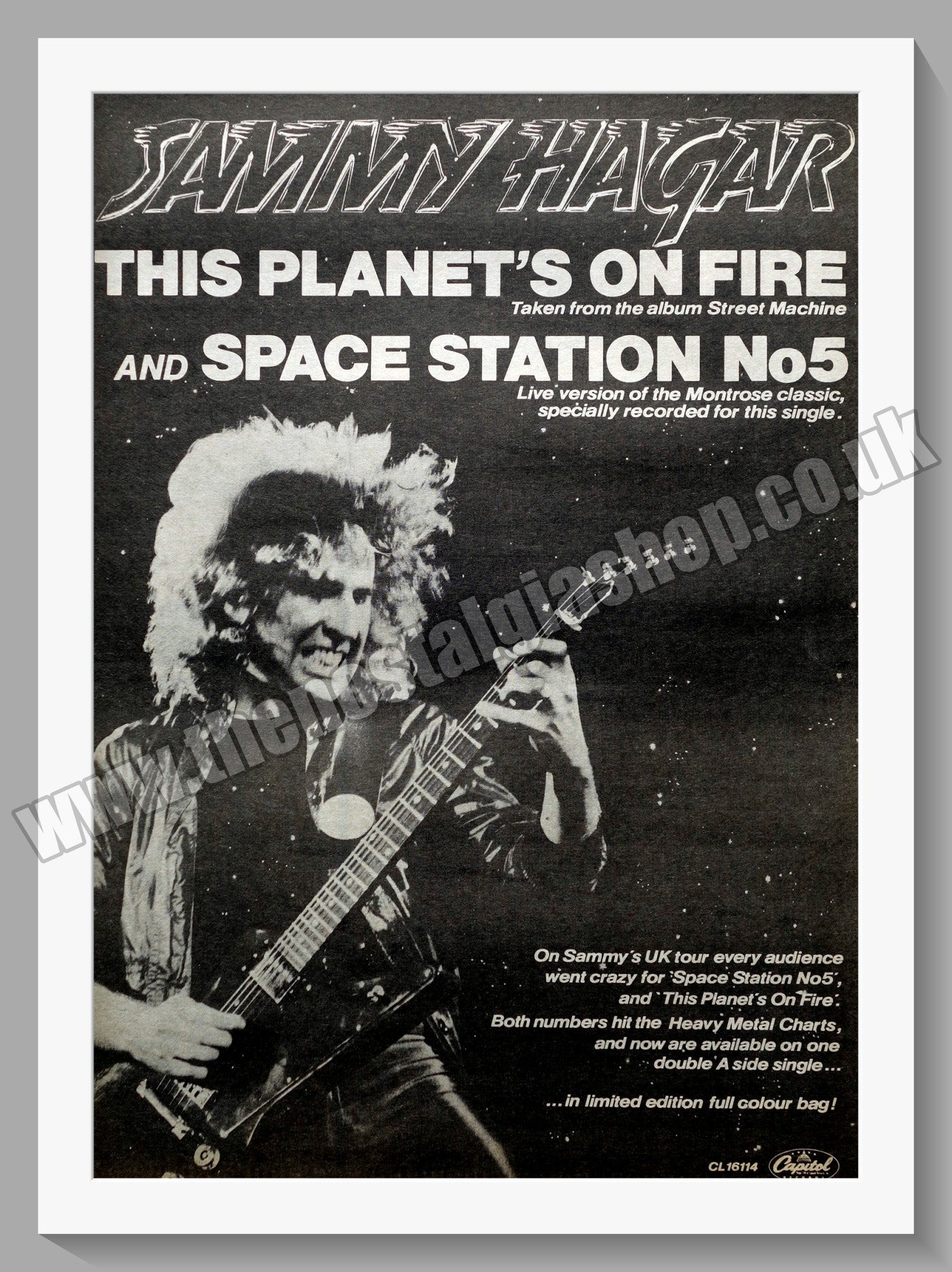 Sammy Hagar This Planet's On Fire. Original Advert 1979 (ref AD14823)