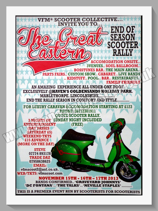 The Great Eastern Scooter Rally 2013. Original Advert (ref AD60029)