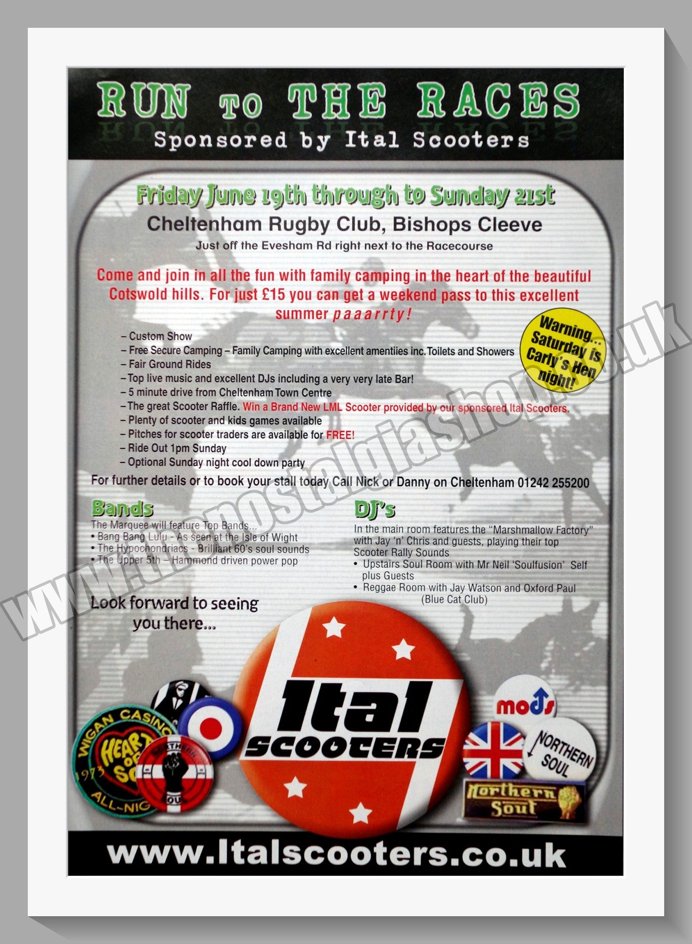 Run To The Races Scooter Rally 2009. Original Advert (ref AD60032)