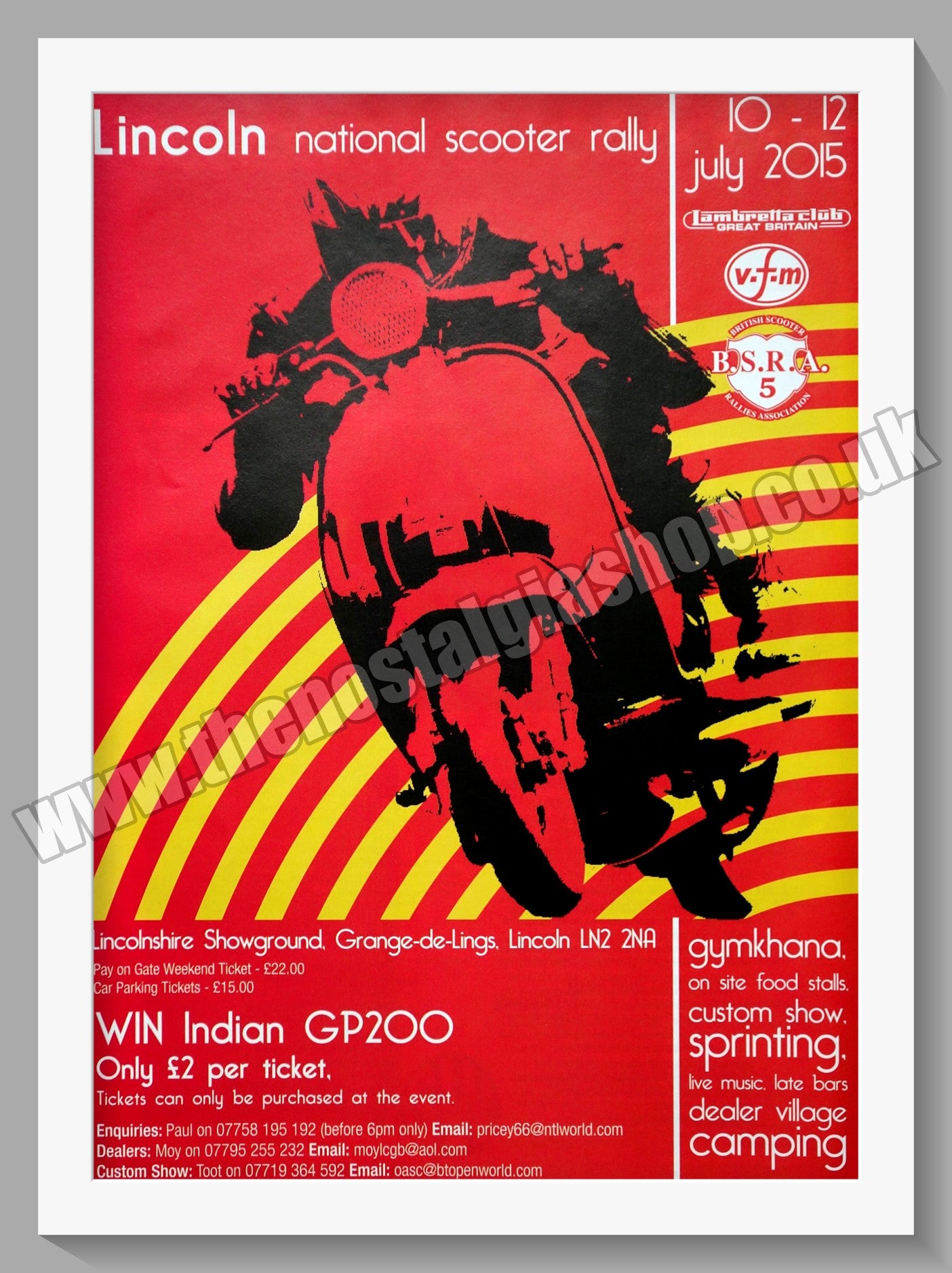 Lincoln National Scooter Rally 2015. Original Advert (ref AD60053)