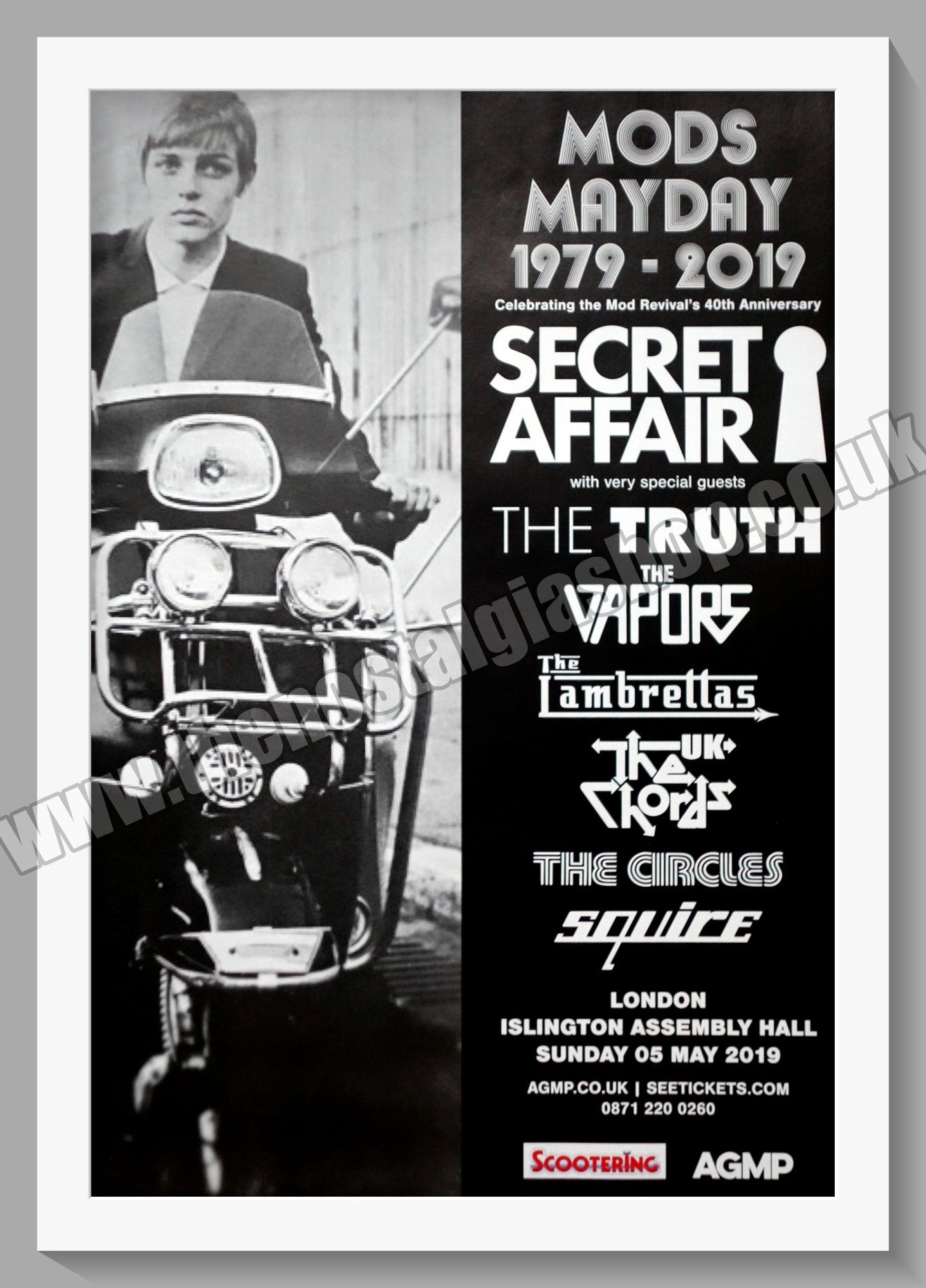 Mods Mayday Event 1979- 2019. Islington. Original Advert (ref AD60057)