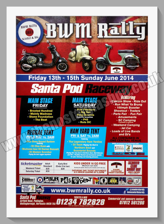 BMW Scooter Rally 2014. Santa Pod. Original Advert (ref AD60067)
