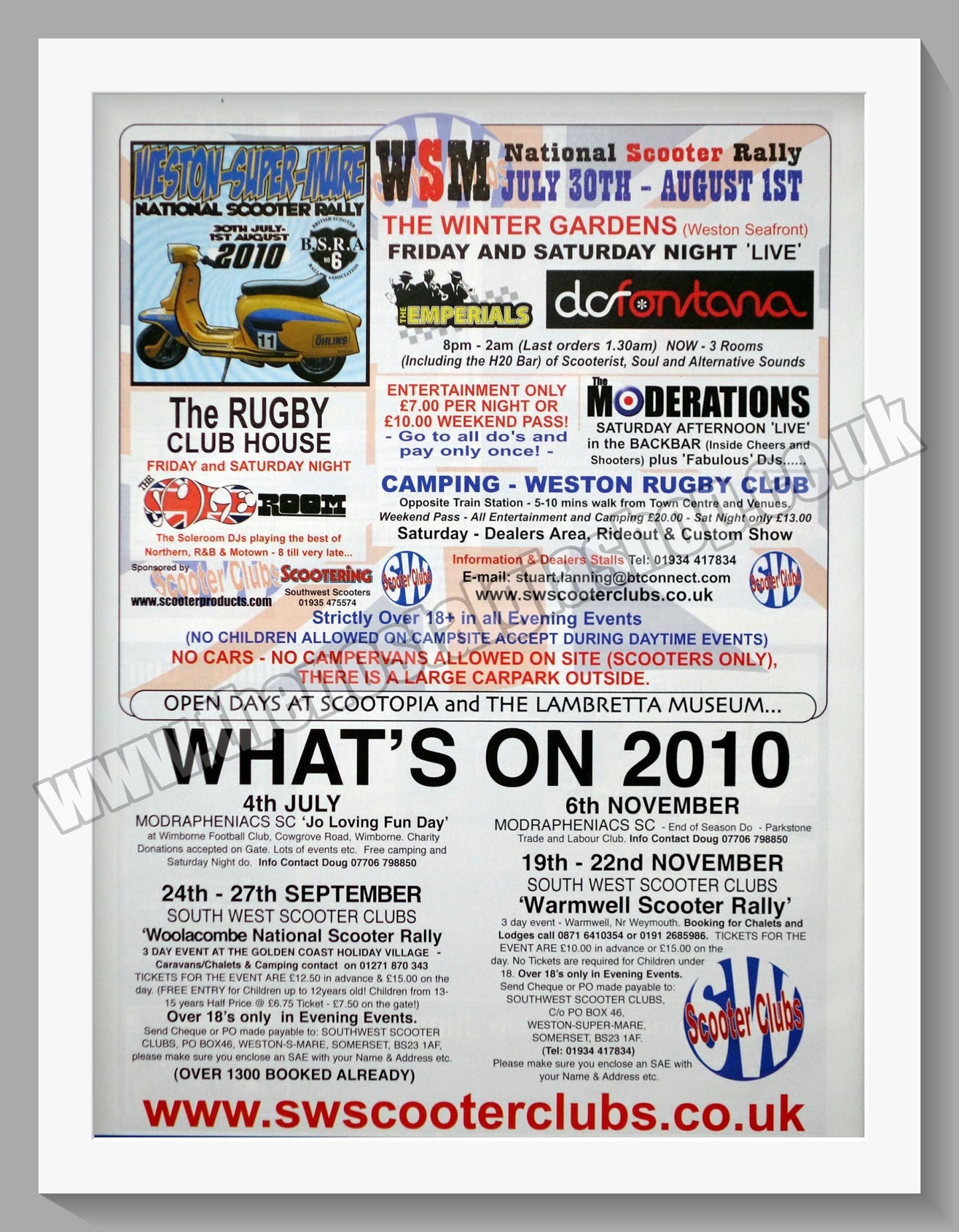 Scooter Rally. What's On. 2010. Original Advert (ref AD60137)