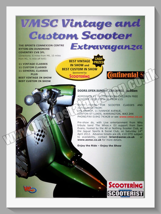 VMSC Scooter Extravaganza Coventry. 2011. Original Advert (ref AD60141)