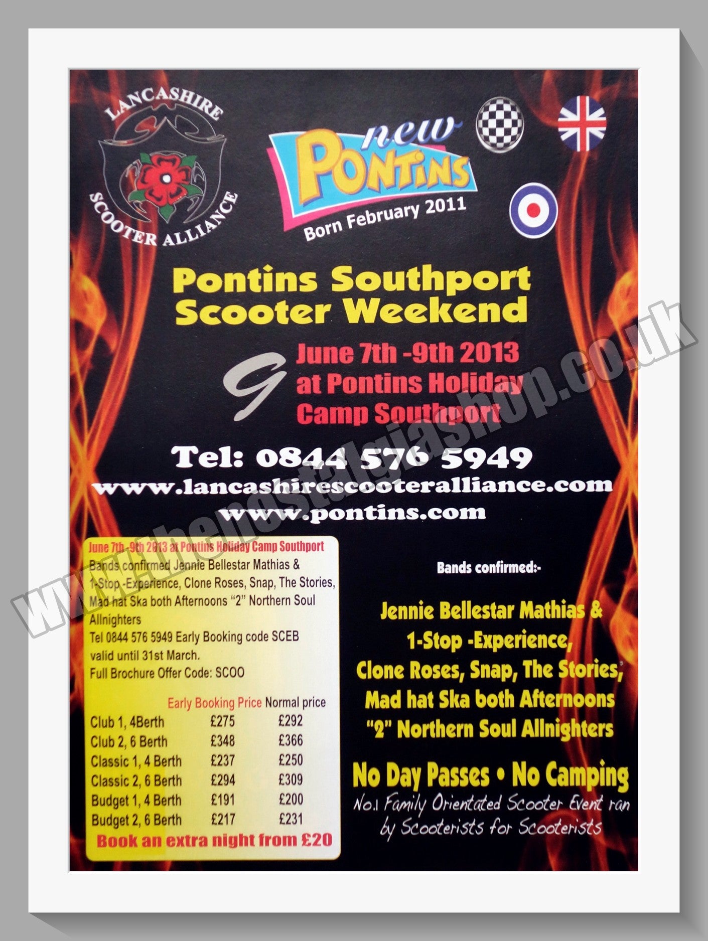 Pontin's Southport Scooter & Ska Weekender 2011. Original Advert (ref AD60183)