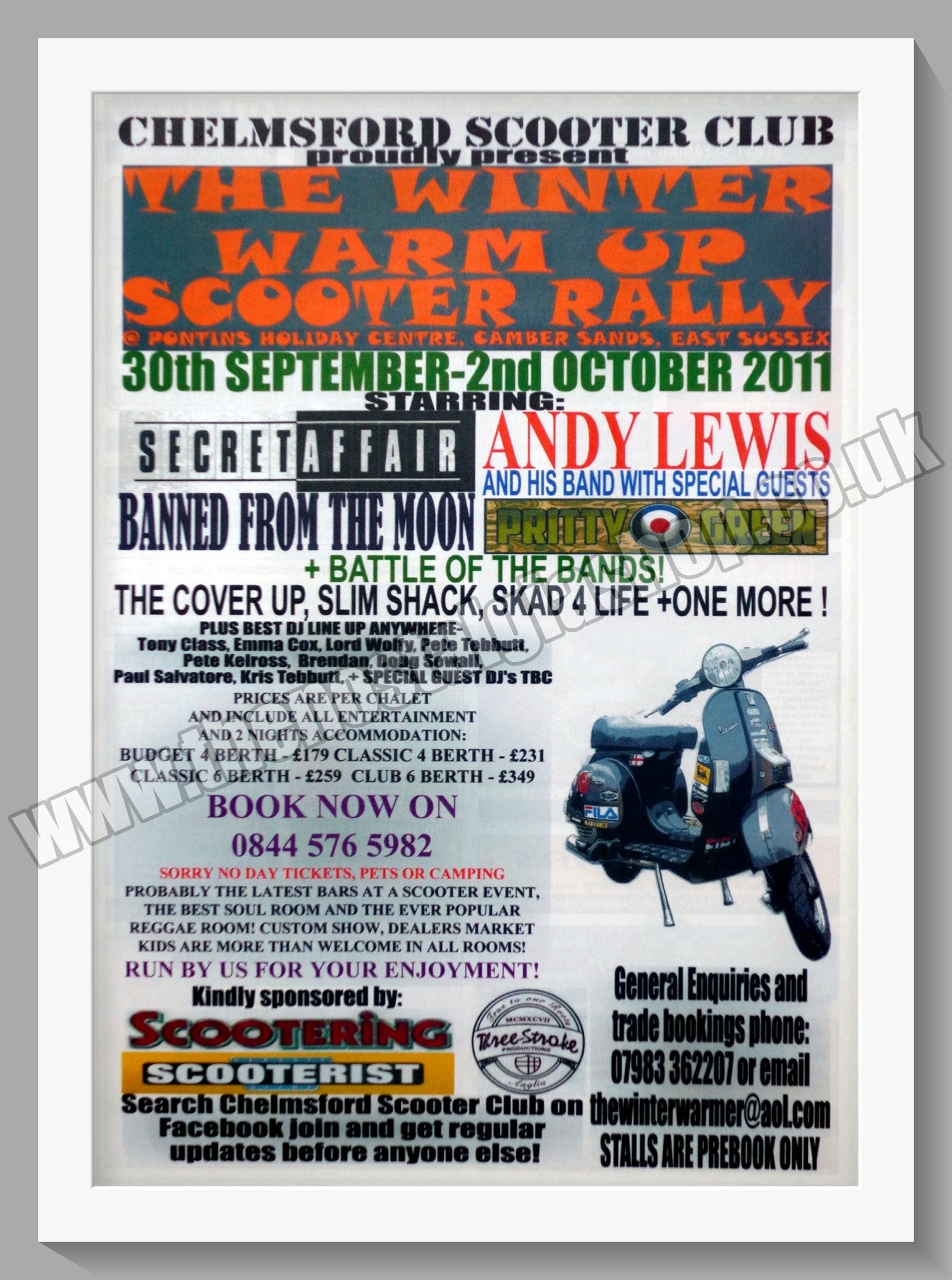 Winter Warmer Scooter Weekender 2011. Original Advert (ref AD60188)