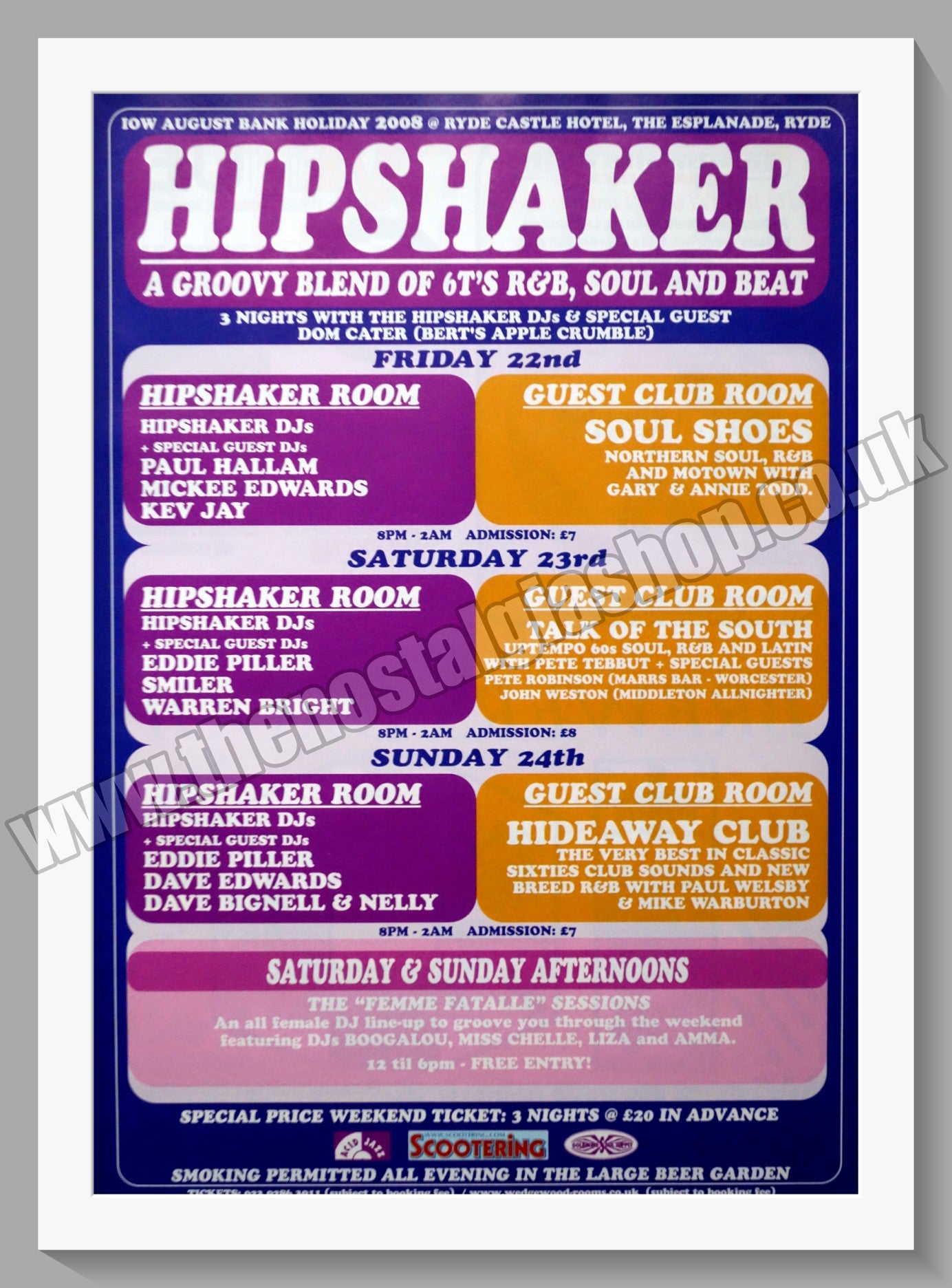 Hipshaker Soul and Beat Event 2008. Original Advert (ref AD60262)