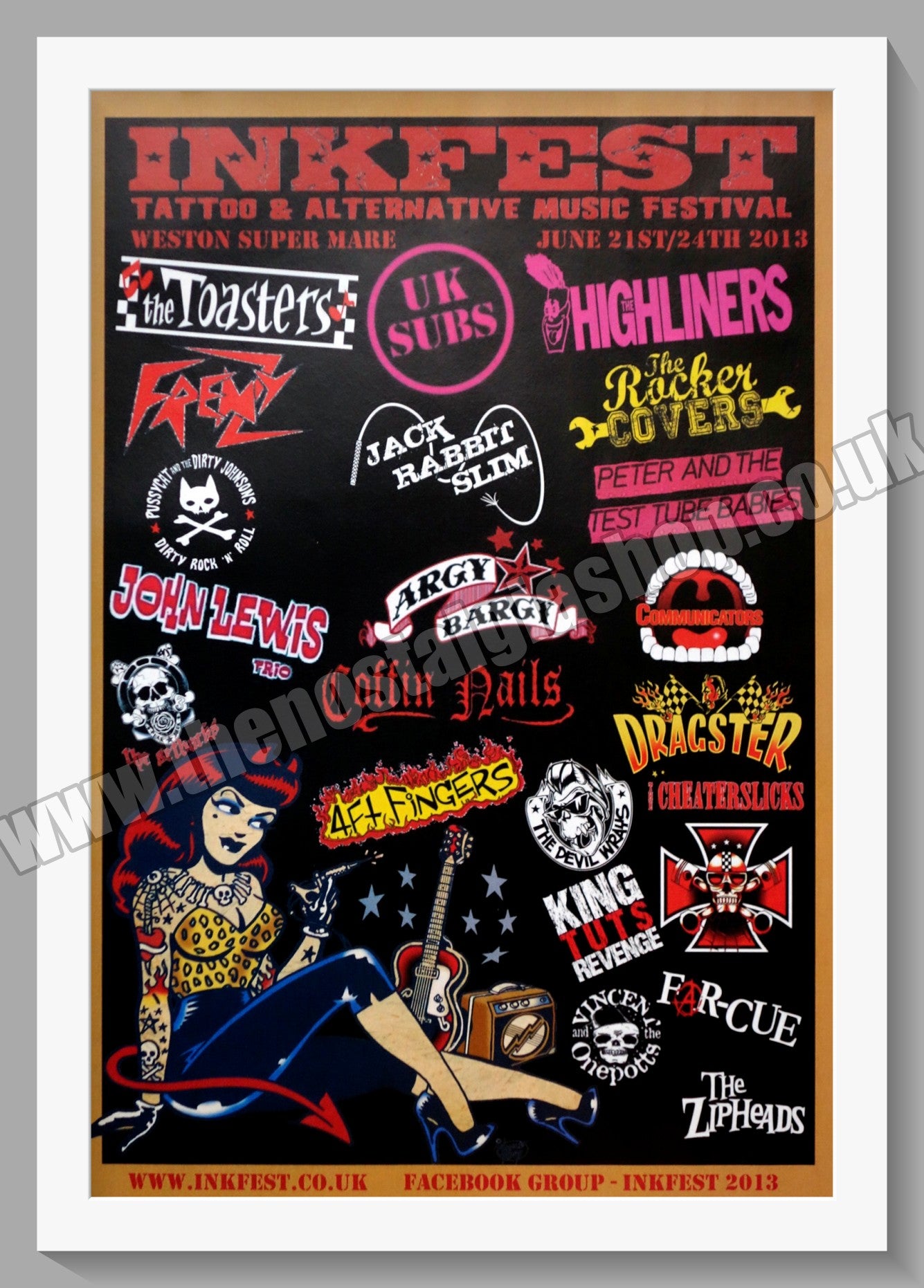 Inkfest Festival and Event. Woolacombe Bay. 2013. Original Advert (ref AD60321)