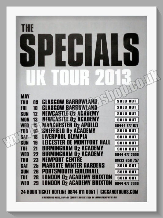 Specials (The) UK Tour. Original Vintage Advert 2013 (ref AD60350)