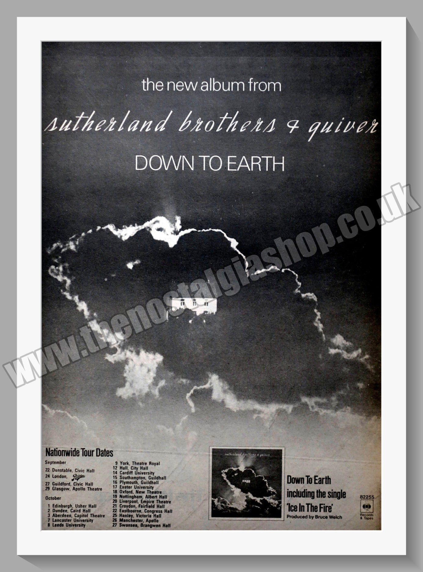 Sutherland Brothers And Quiver Down To Earth. Original Advert 1977 (ref AD14875)