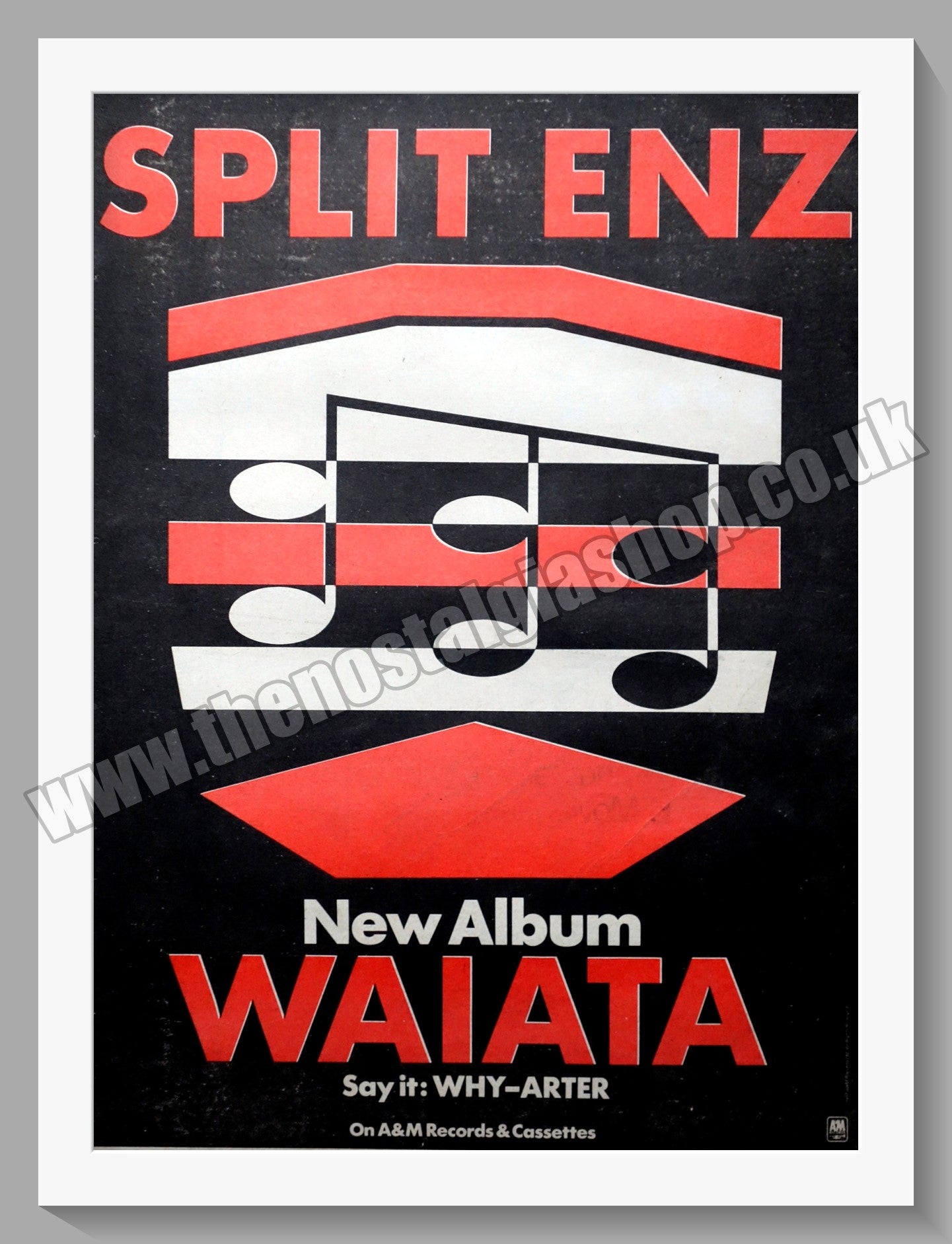 Split Enz Waiata. Original Advert 1981 (ref AD14883)